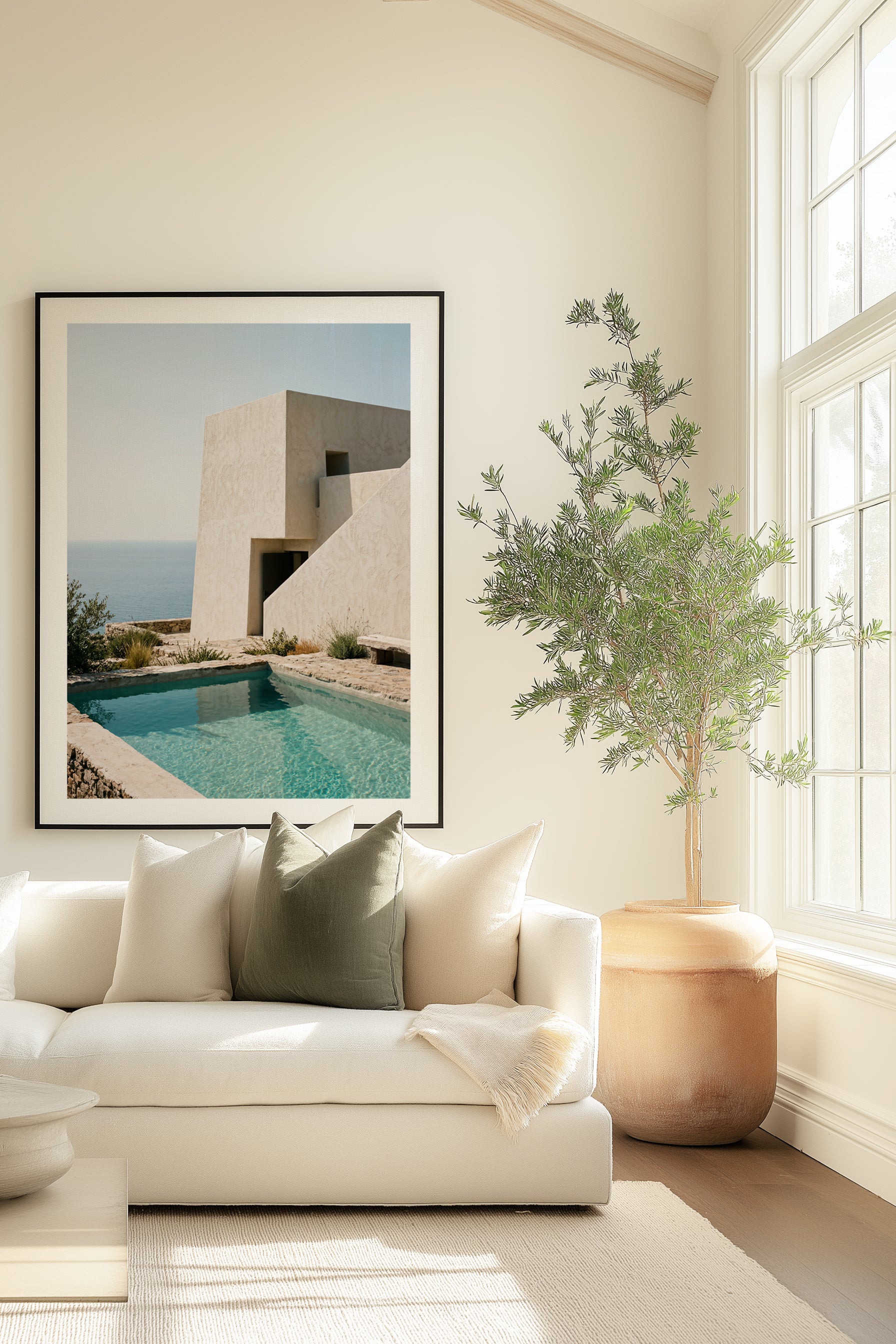 Mediterranean Pool House | Art Print