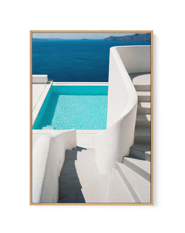 Mediterranean Steps | Framed Canvas Wall Art