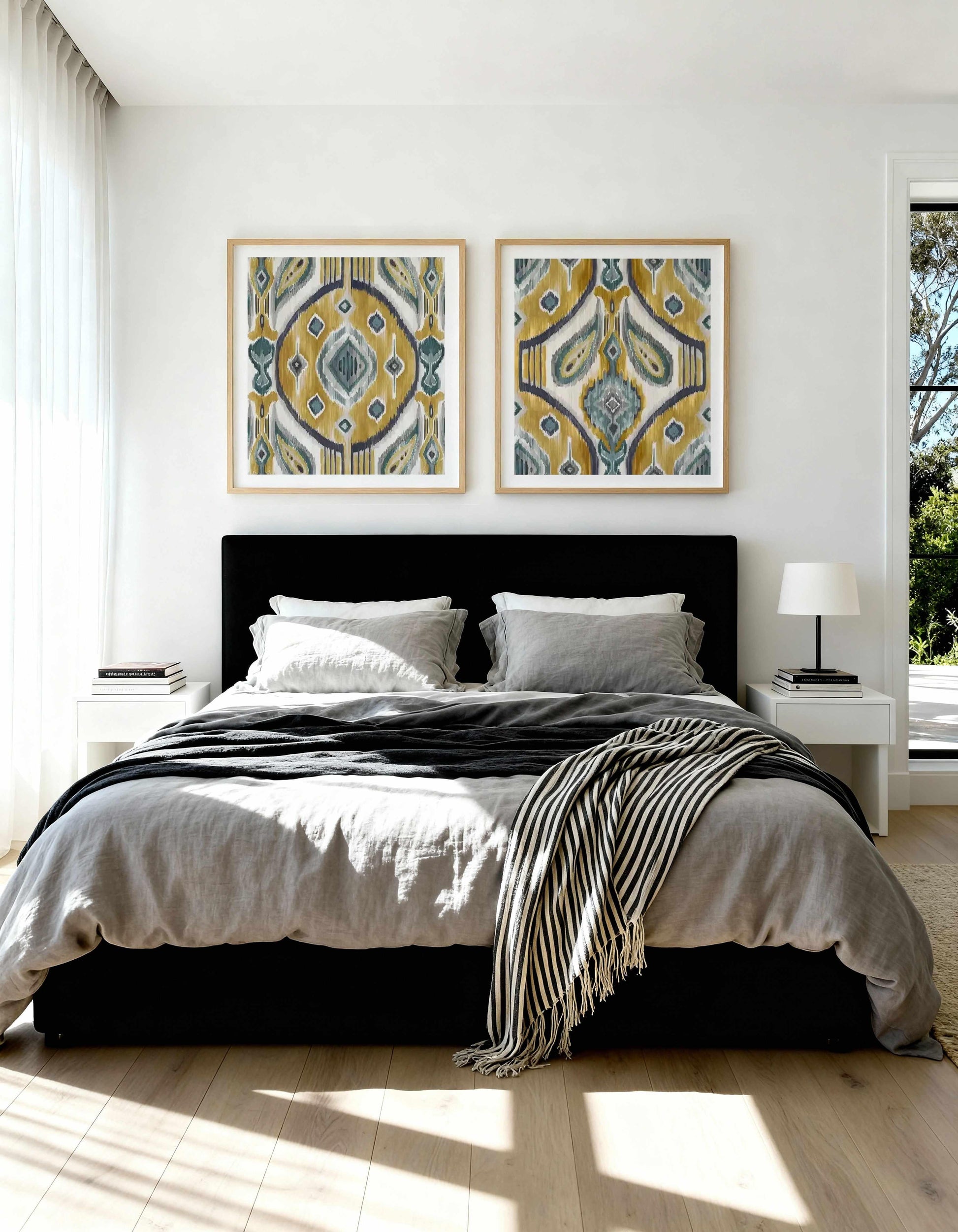 Mediterranean Tile I & II Art Print Set of 2 | Matching Wall Art from Olive et Oriel where you can shop wallpaper and artworks online