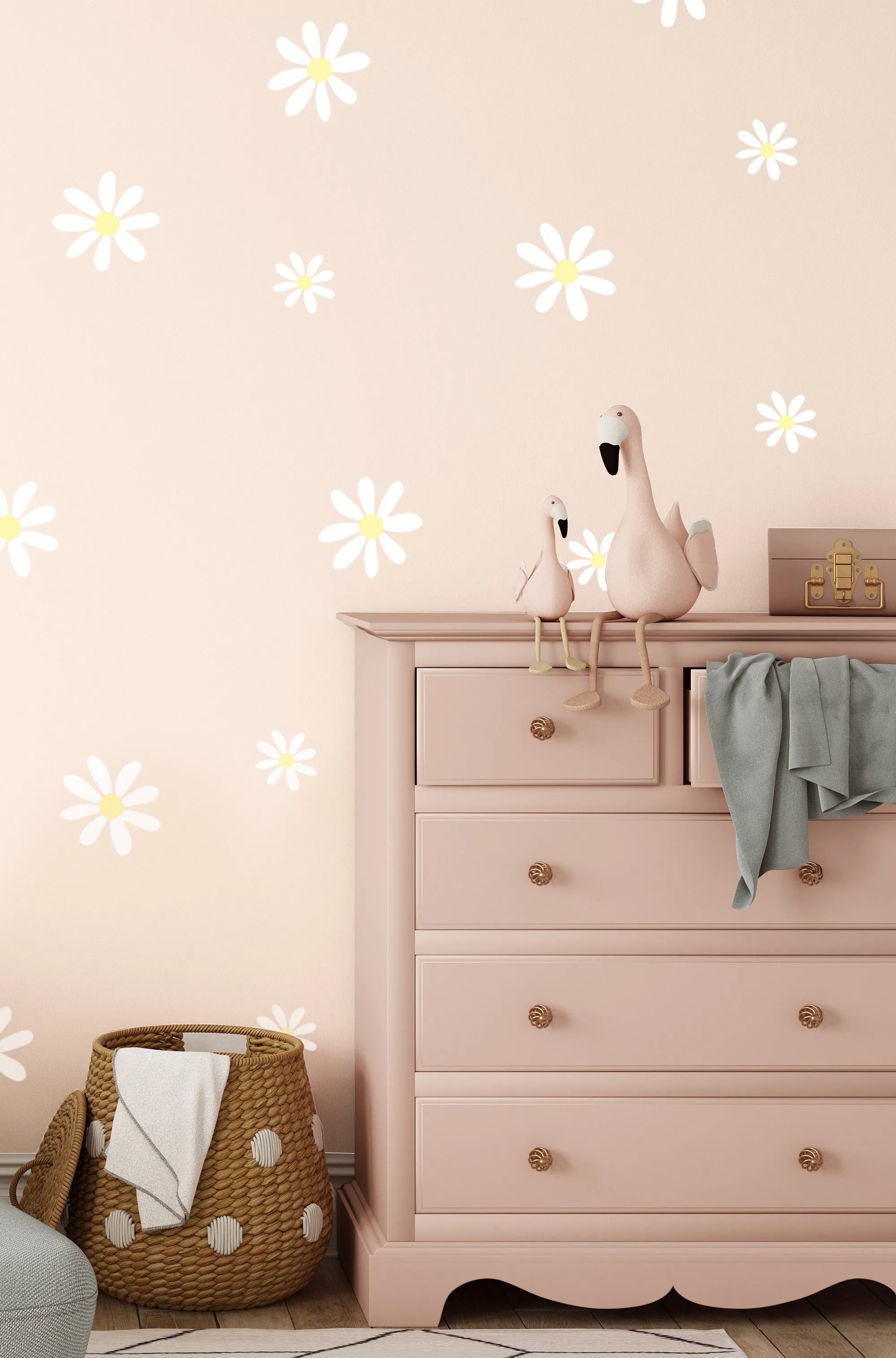 Sweet Daisies Decal Set from Olive et Oriel where you can shop wallpaper and artworks online