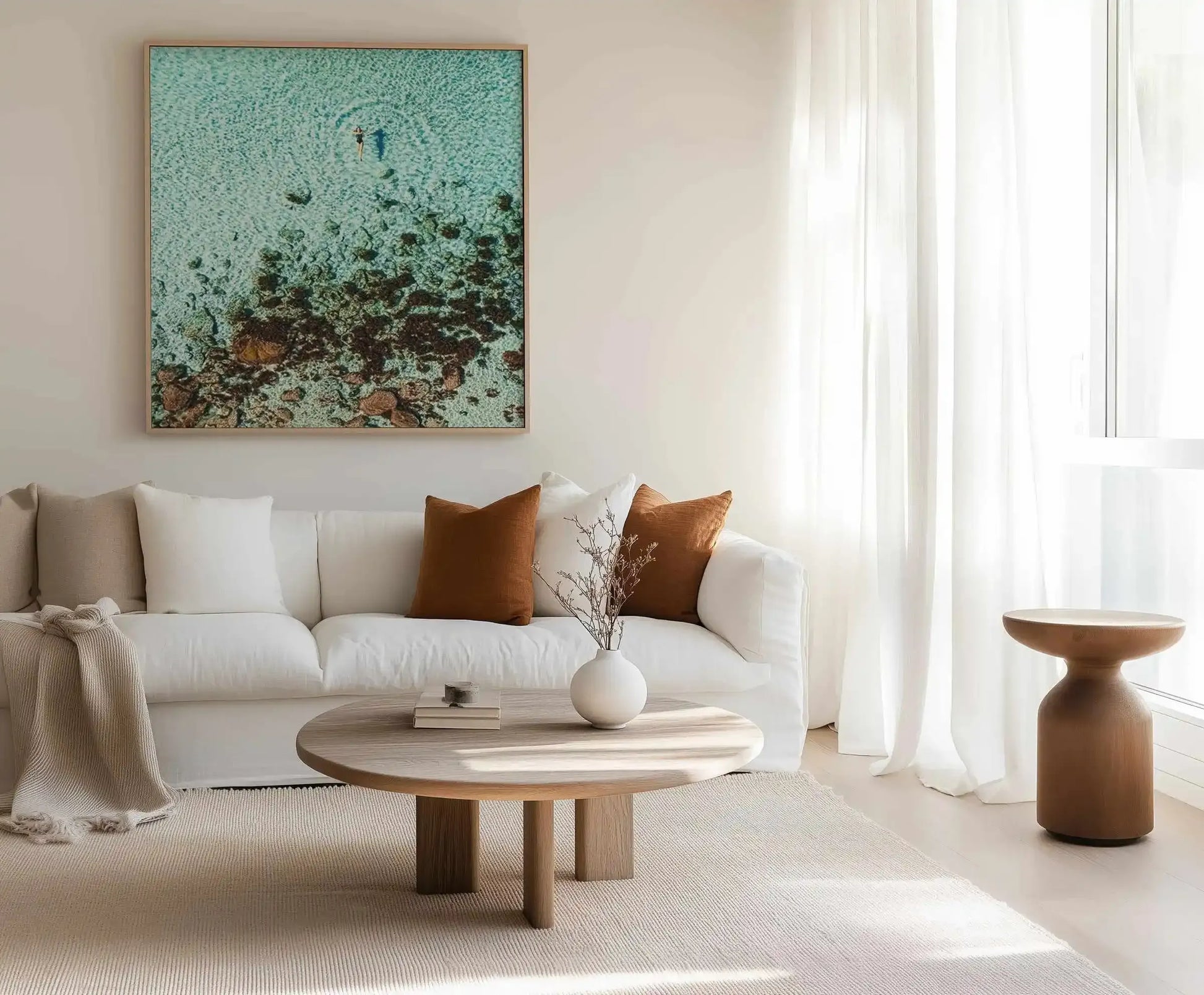 Meelup II SQ | Aerial Photo Wall Framed Canvas Art Print from Olive et Oriel where you can shop wallpaper and artworks online