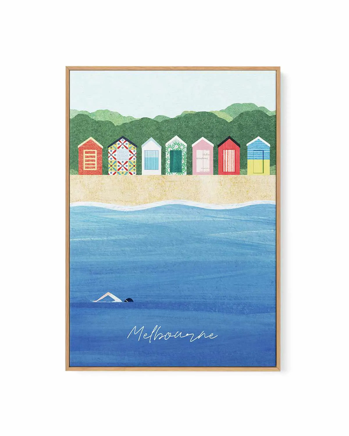 Melbourne by Henry Rivers | Framed Canvas Art Print from Olive et Oriel where you can shop wallpaper and artworks online