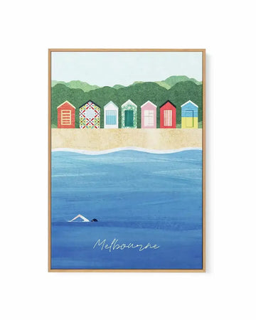 Melbourne by Henry Rivers | Framed Canvas Art Print from Olive et Oriel where you can shop wallpaper and artworks online