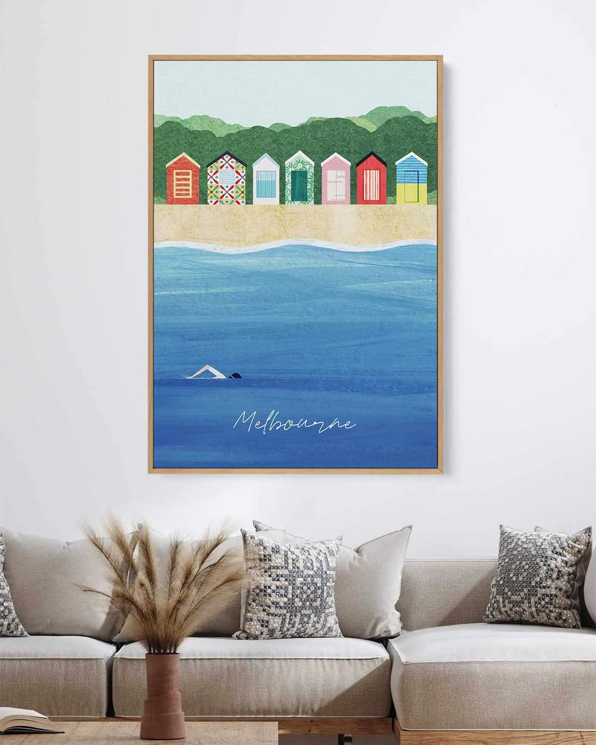 Melbourne by Henry Rivers | Framed Canvas Art Print from Olive et Oriel where you can shop wallpaper and artworks online