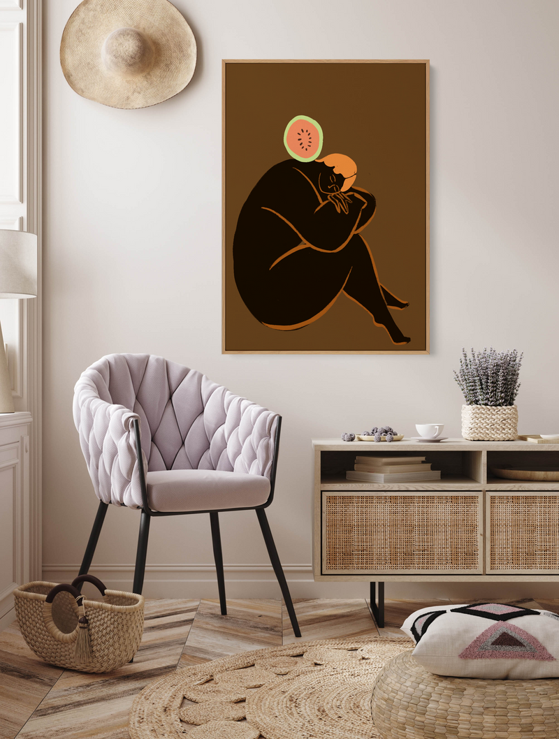 Melon by Arty Guava | Framed Canvas Art Print