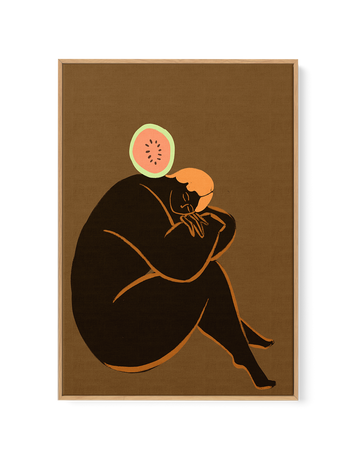 Melon by Arty Guava | Framed Canvas Art Print from Olive et Oriel where you can shop wallpaper and artworks online