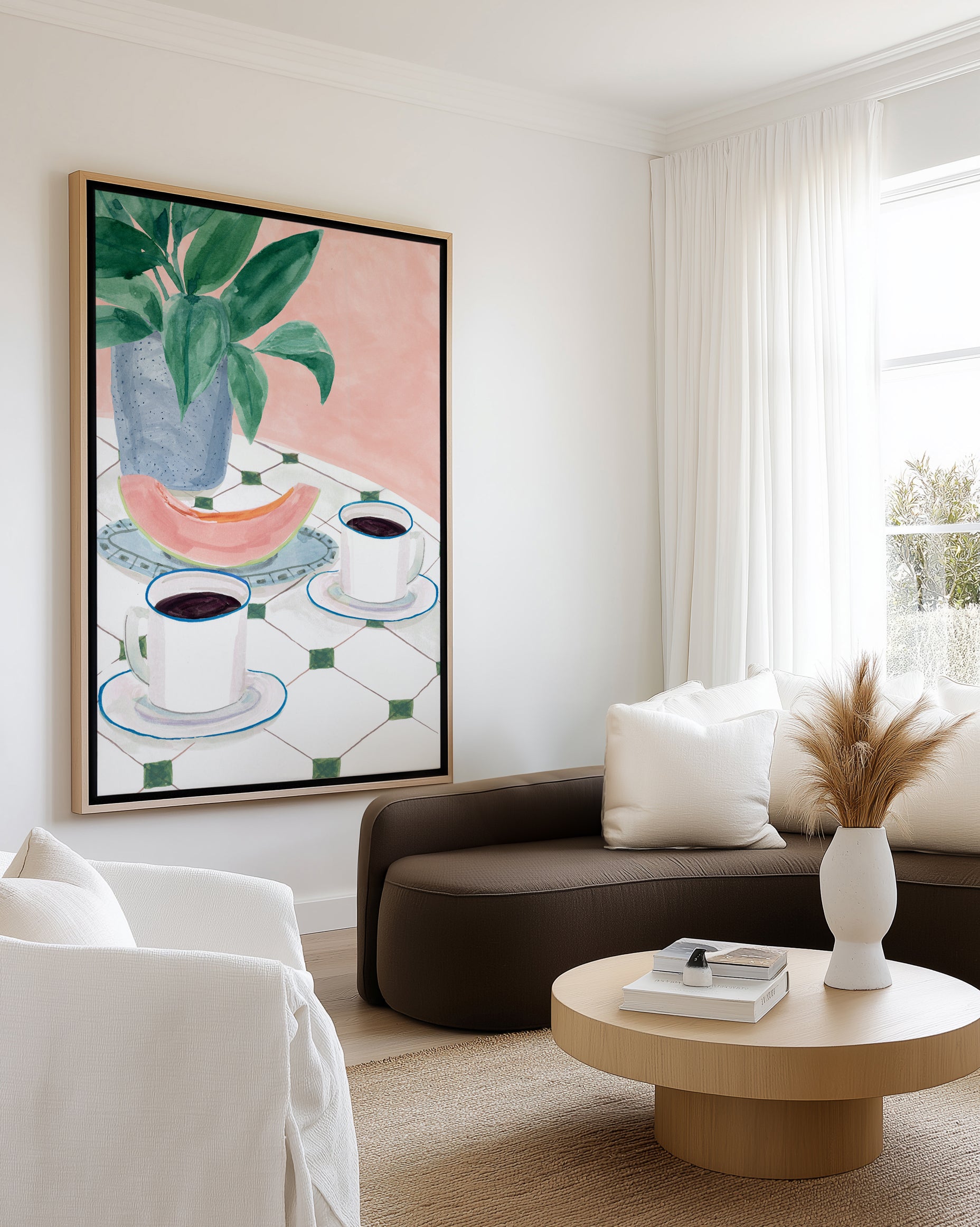Melon Mornings by Laura Page | Framed Canvas Art Print