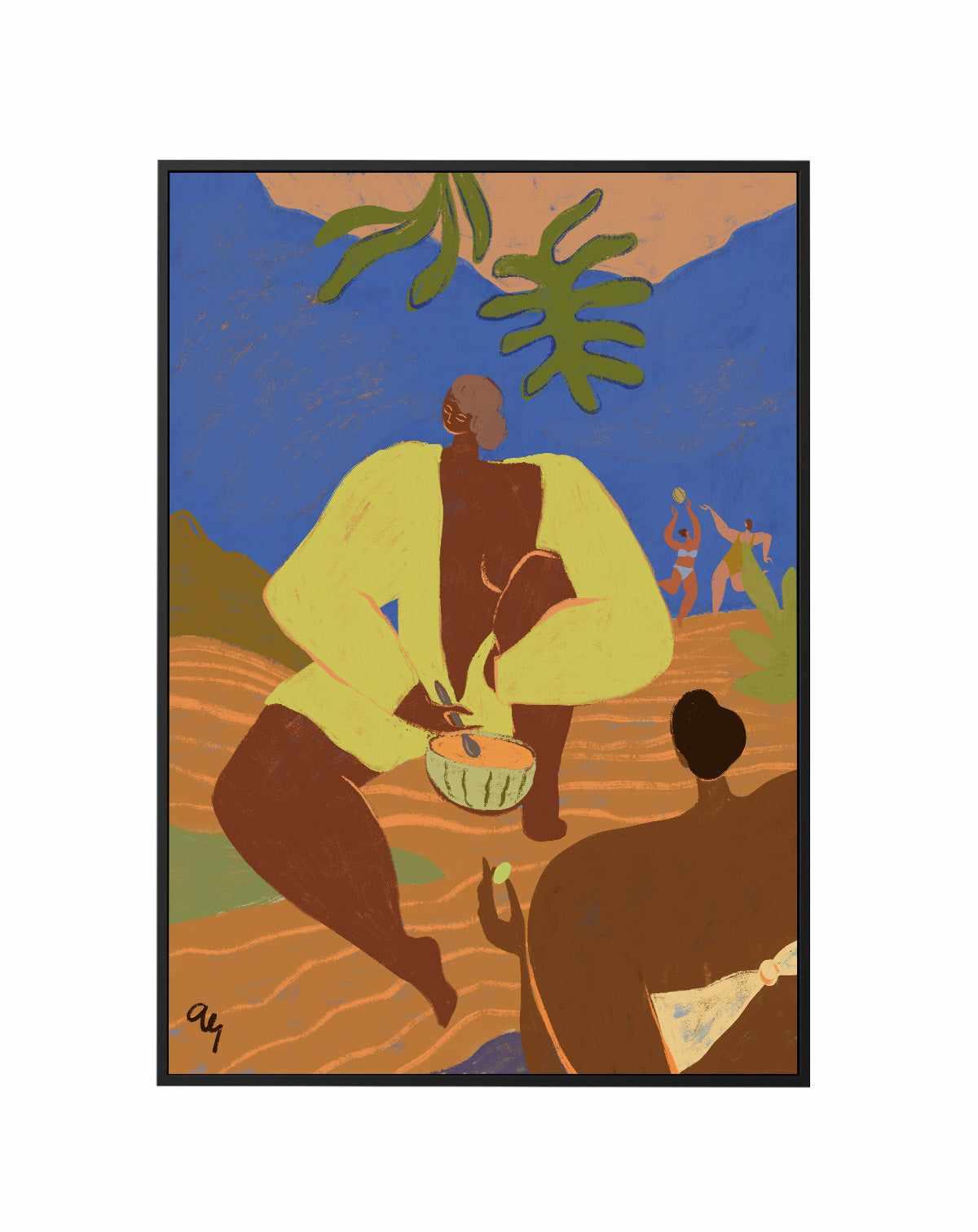 Melon Please by Arty Guava | Framed Canvas Art Print from Olive et Oriel where you can shop wallpaper and artworks online