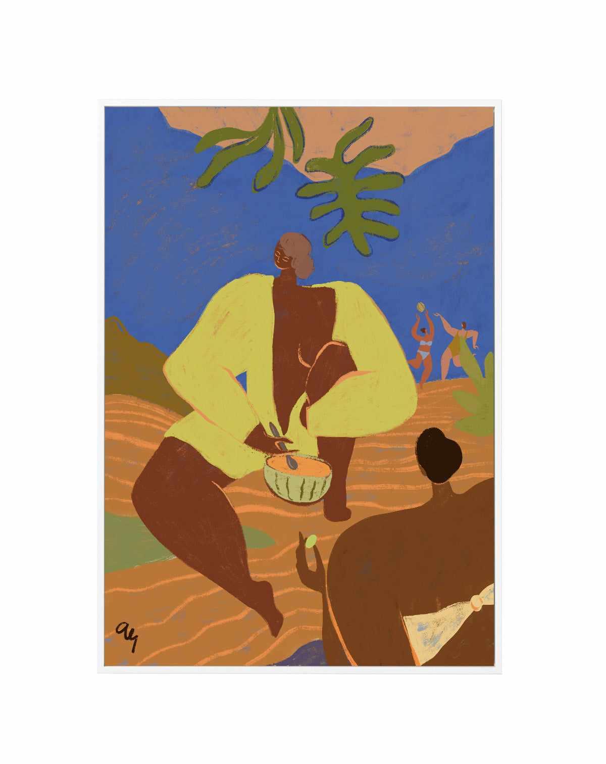 Melon Please by Arty Guava | Framed Canvas Art Print from Olive et Oriel where you can shop wallpaper and artworks online