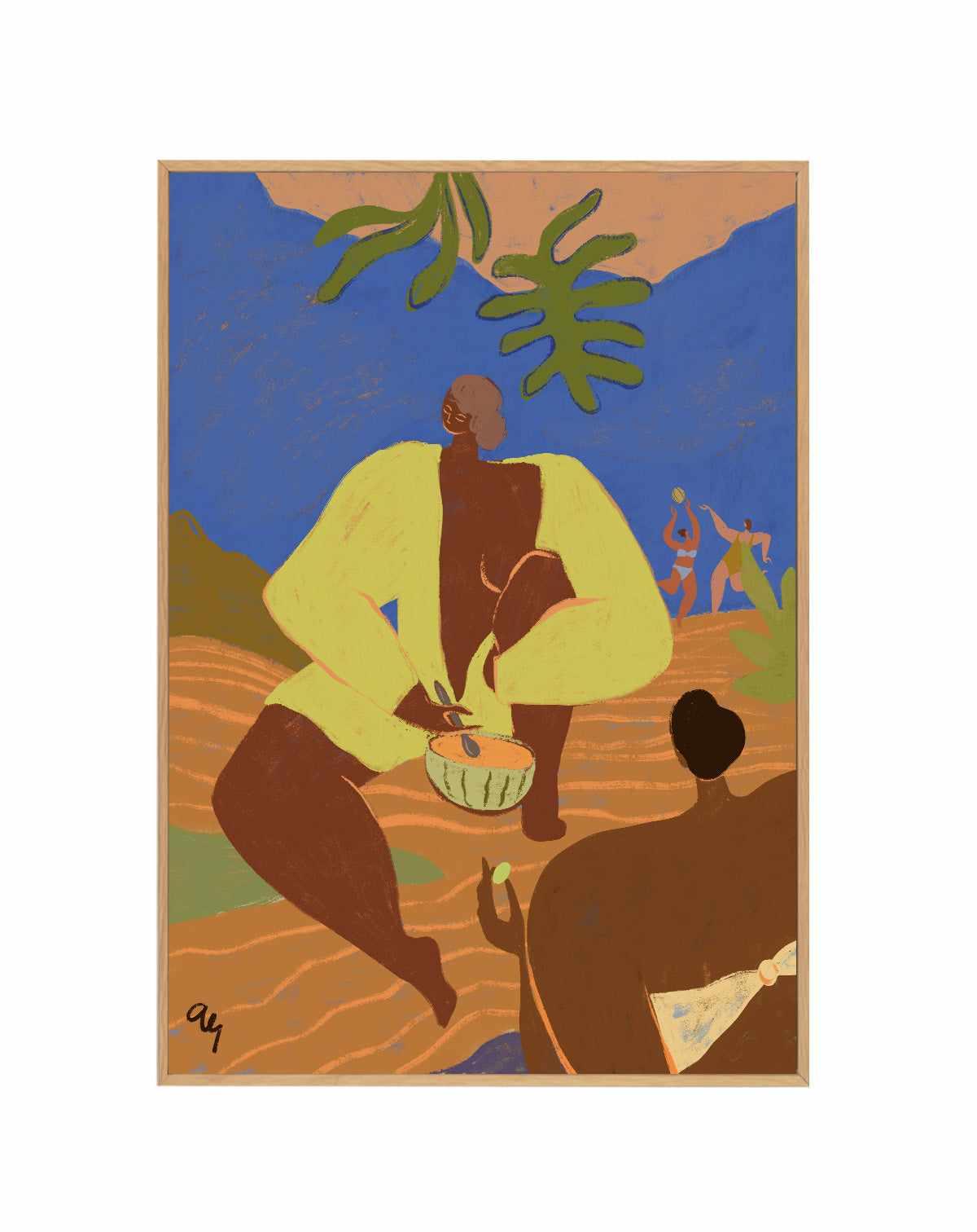 Melon Please by Arty Guava | Framed Canvas Art Print from Olive et Oriel where you can shop wallpaper and artworks online