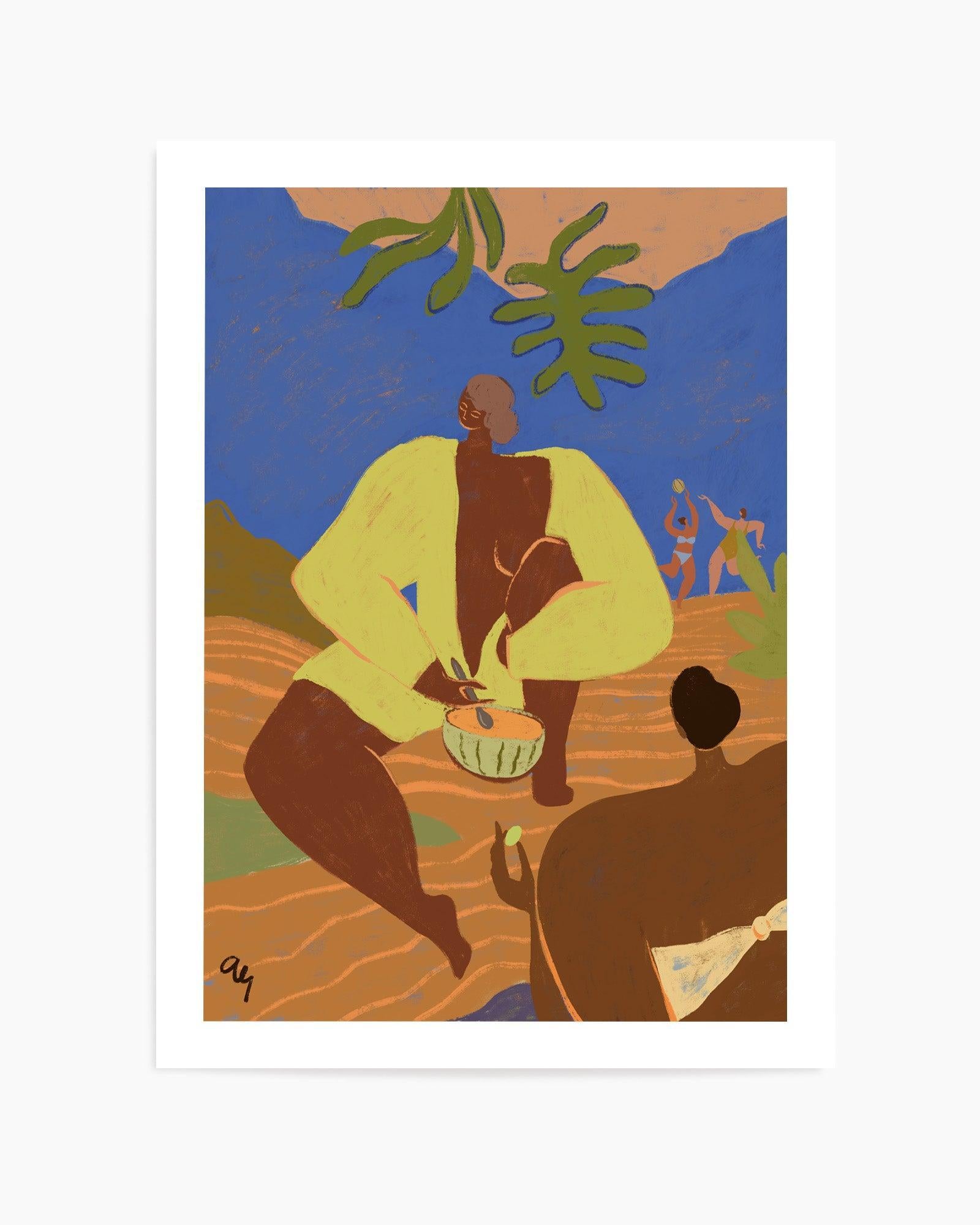 Melon Please by Arty Guava | Art Print from Olive et Oriel where you can shop wallpaper and artworks online