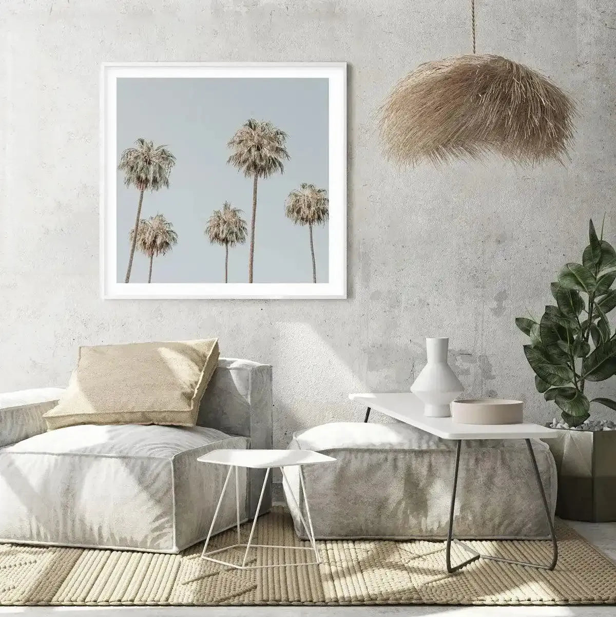 Melrose Ave Palms SQ Art Print-PRINT-Olive et Oriel-Olive et Oriel-Buy-Australian-Art-Prints-Online-with-Olive-et-Oriel-Your-Artwork-Specialists-Austrailia-Decorate-With-Coastal-Photo-Wall-Art-Prints-From-Our-Beach-House-Artwork-Collection-Fine-Poster-and-Framed-Artwork