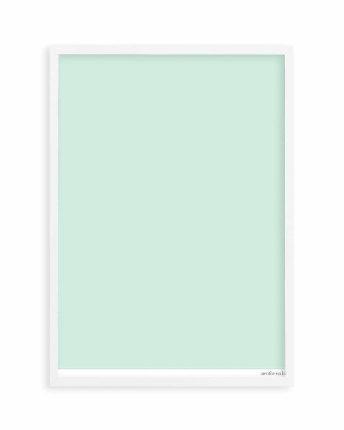 Menthe en Blanc Art Print