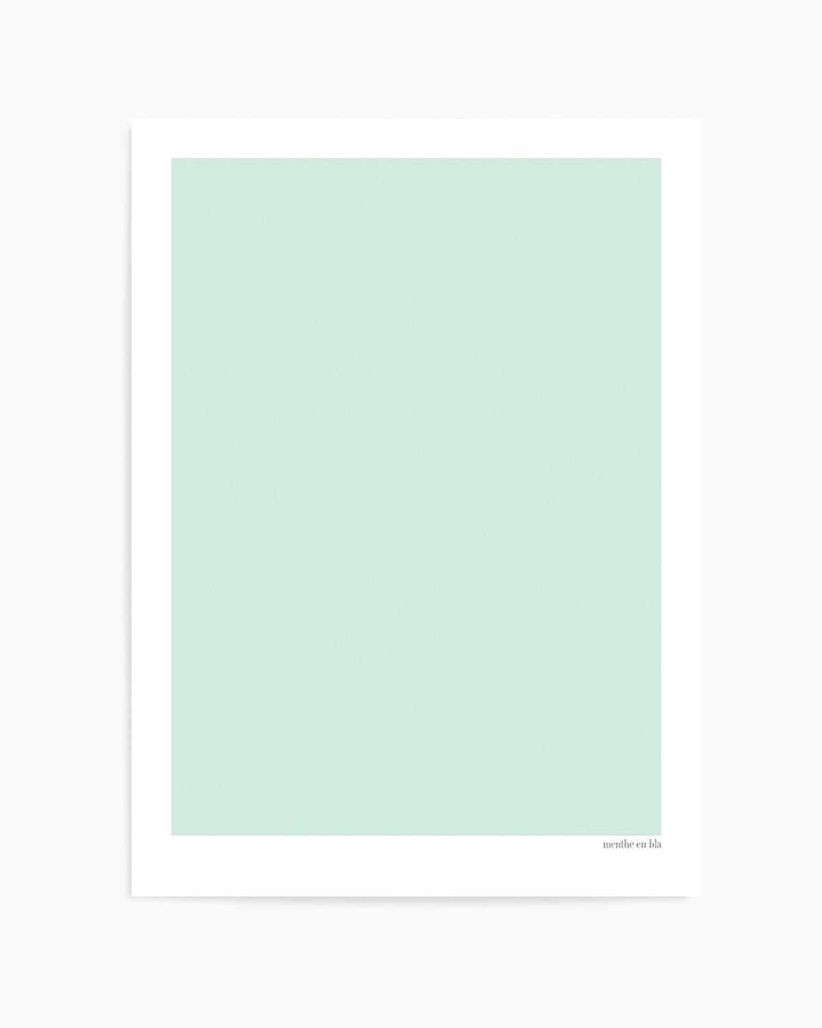 Menthe en Blanc Art Print