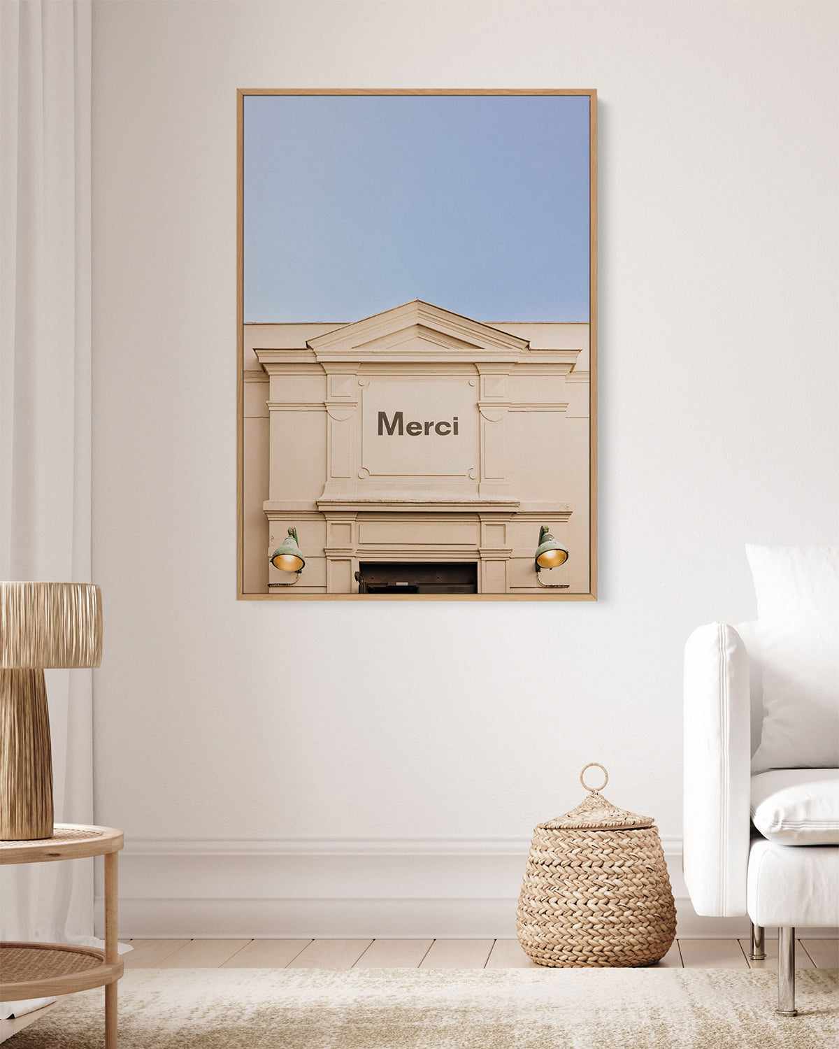 Merci by Jovani Demetrie | Framed Canvas Art Print