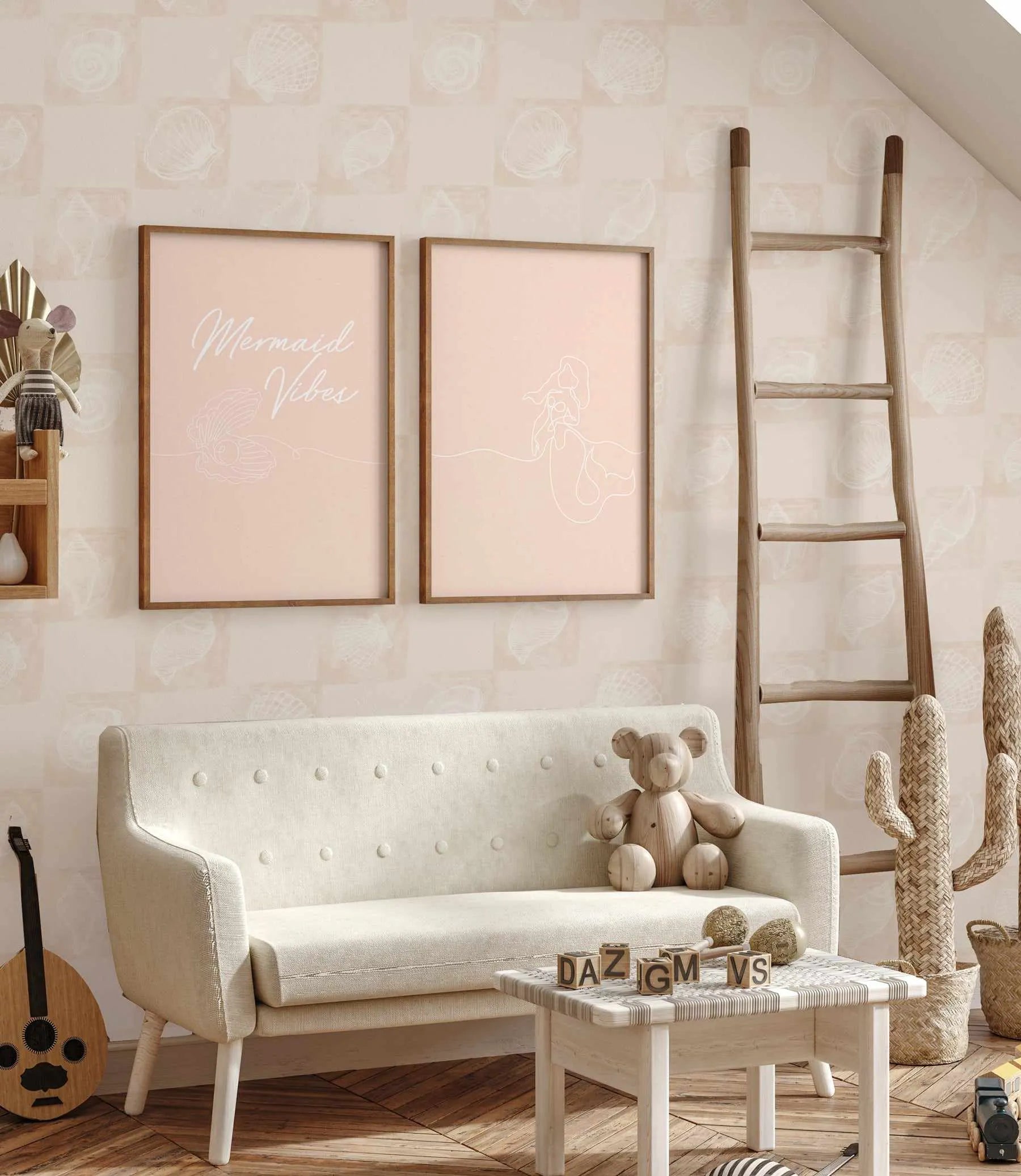 Mermaid Checkers Wallpaper-Wallpaper-Buy Kids Removable Wallpaper Online Our Custom Made Children√¢‚Ç¨‚Ñ¢s Wallpapers Are A Fun Way To Decorate And Enhance Boys Bedroom Decor And Girls Bedrooms They Are An Amazing Addition To Your Kids Bedroom Walls Our Collection of Kids Wallpaper Is Sure To Transform Your Kids Rooms Interior Style From Pink Wallpaper To Dinosaur Wallpaper Even Marble Wallpapers For Teen Boys Shop Peel And Stick Wallpaper Online Today With Olive et Oriel