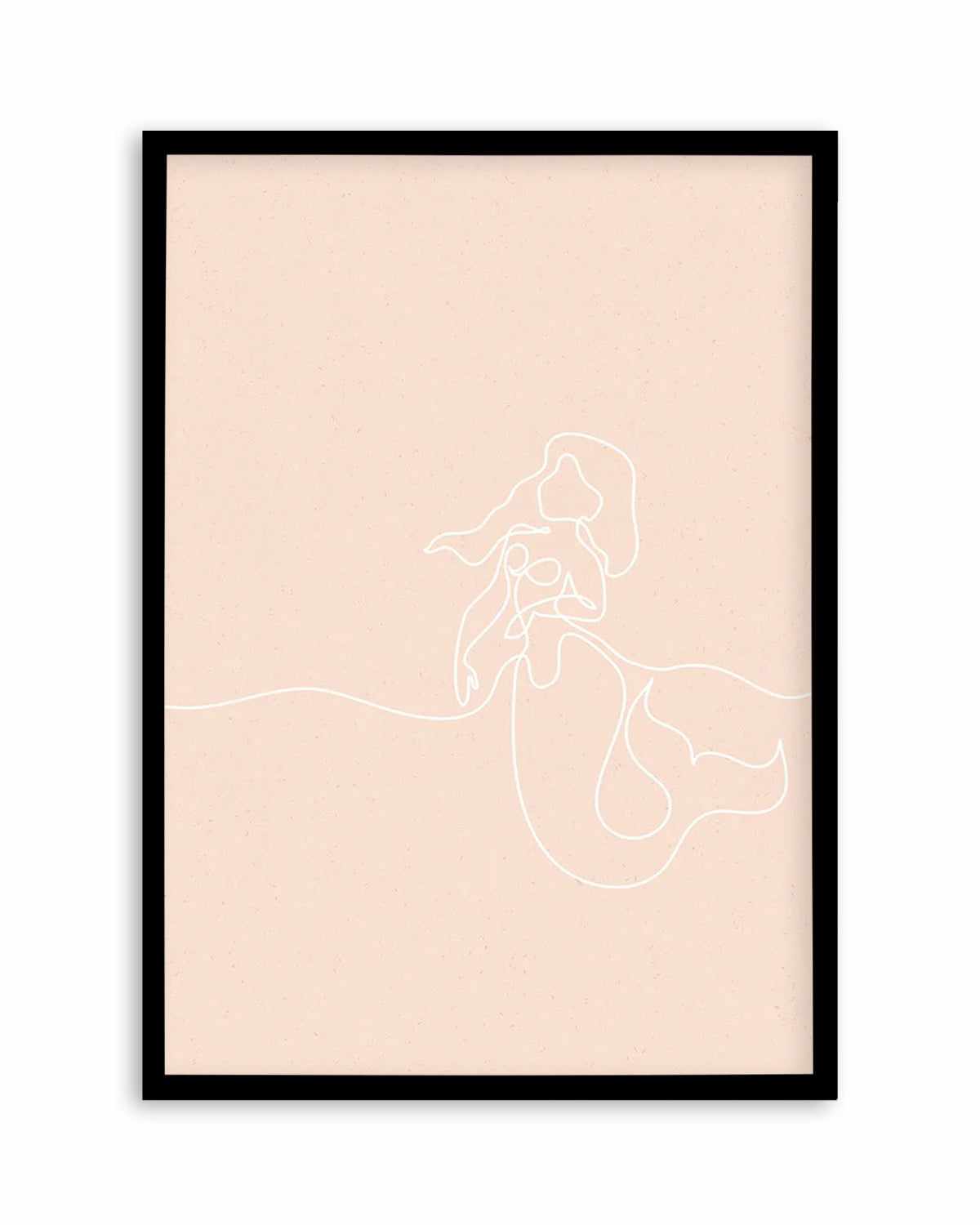 Mermaid Line Art I Art Print