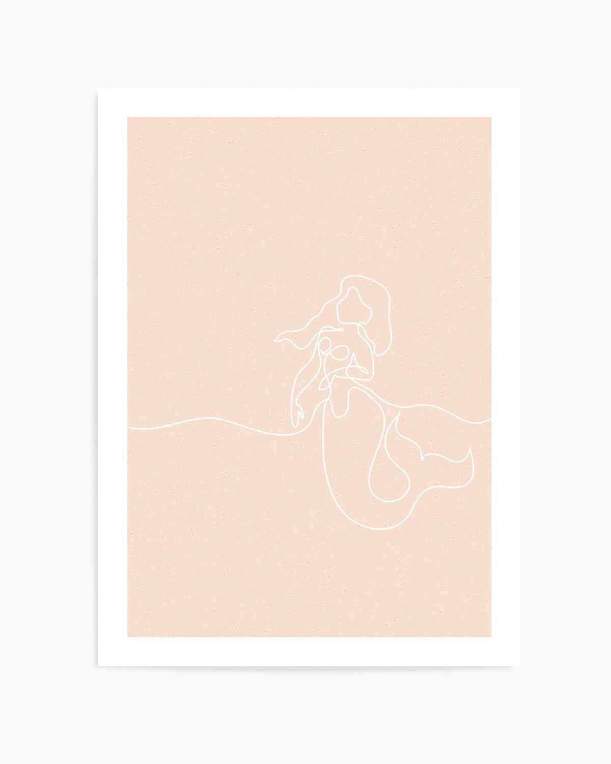 Mermaid Line Art I Art Print