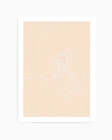 Mermaid Line Art I Art Print from Olive et Oriel where you can shop wallpaper and artworks online