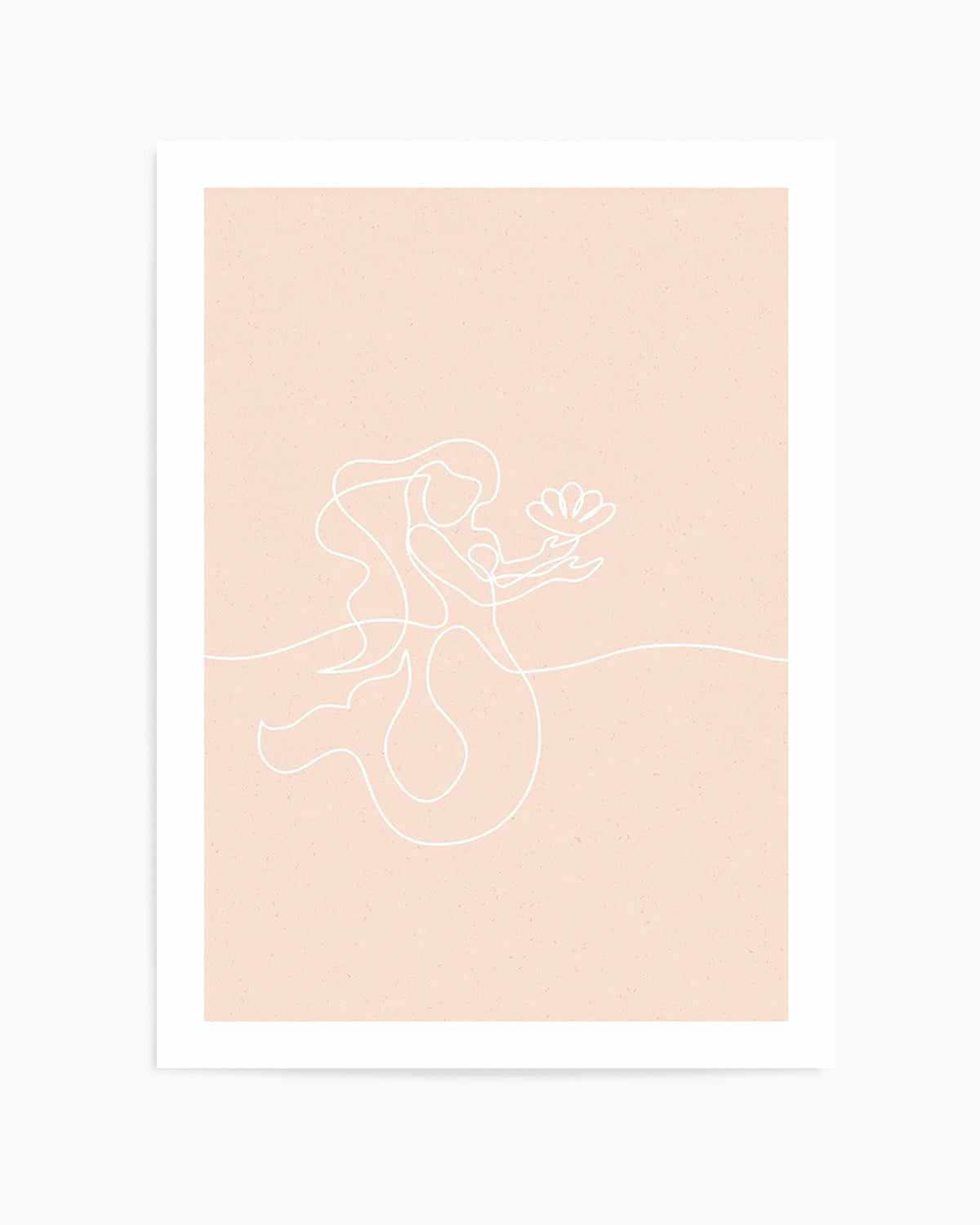 Mermaid Line Art II Art Print