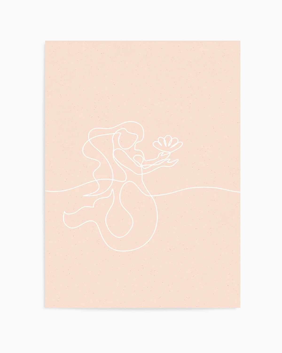 Mermaid Line Art II Art Print