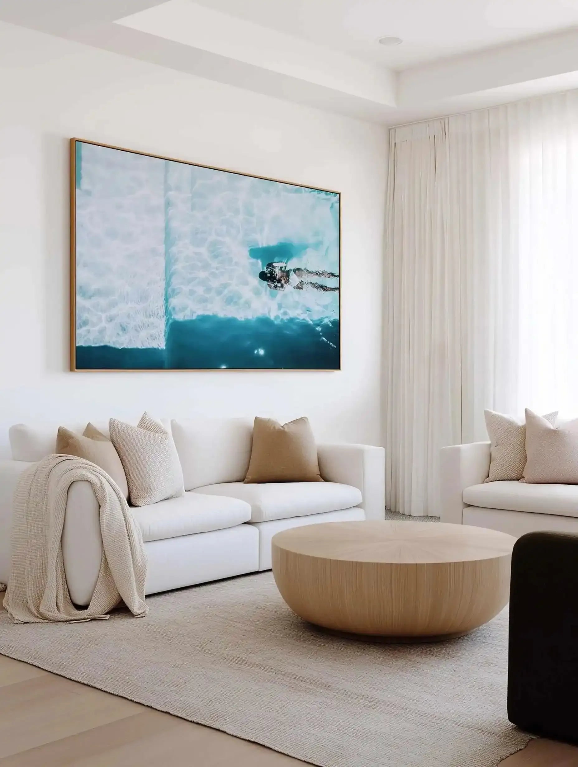 Mermaid Muse | Aerial Photo Wall Framed Canvas Art Print from Olive et Oriel where you can shop wallpaper and artworks online