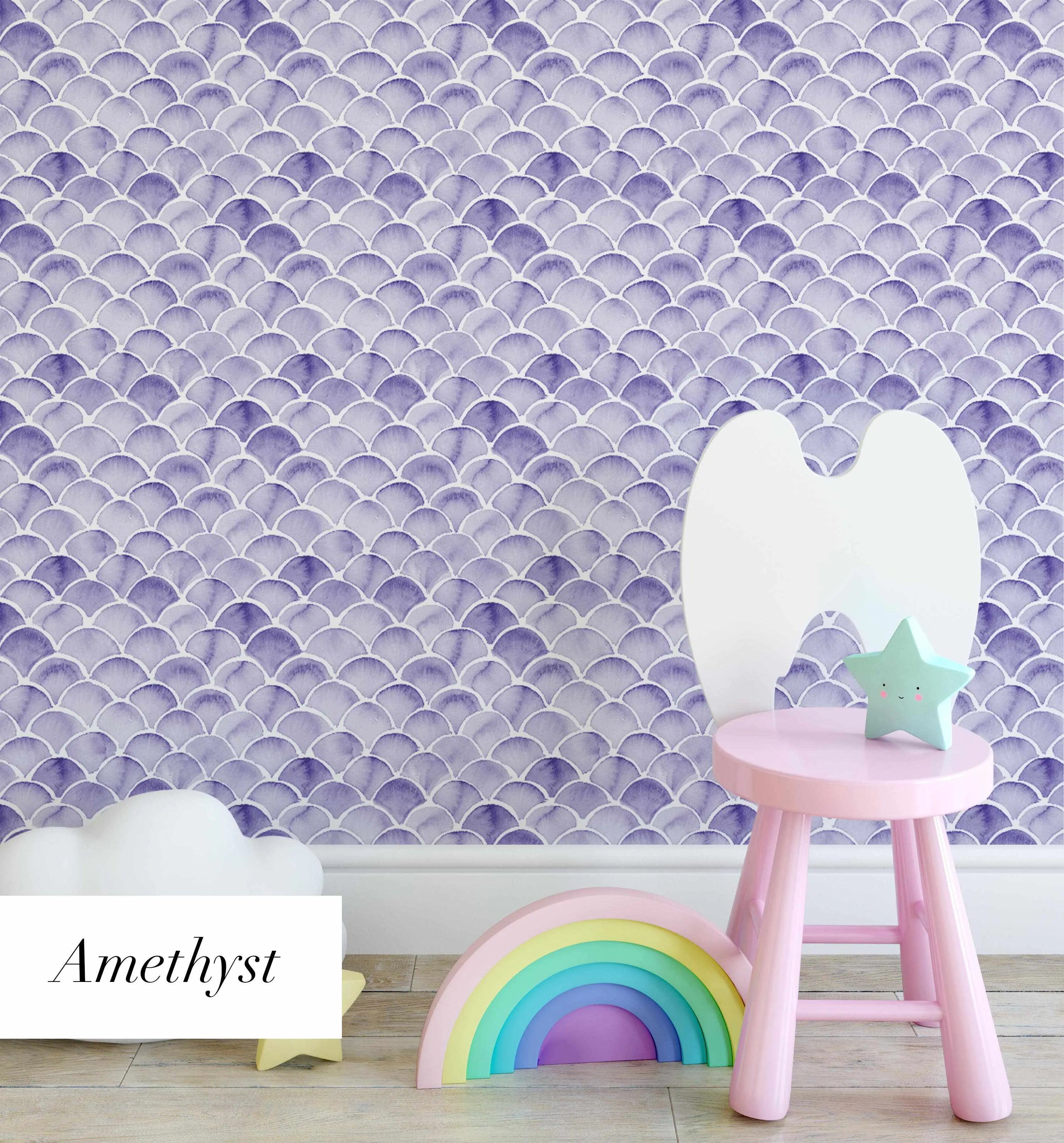 Mermaid Scales Wallpaper | 4 Colour Options-Wallpaper-Buy Kids Removable Wallpaper Online Our Custom Made Children√¢‚Ç¨‚Ñ¢s Wallpapers Are A Fun Way To Decorate And Enhance Boys Bedroom Decor And Girls Bedrooms They Are An Amazing Addition To Your Kids Bedroom Walls Our Collection of Kids Wallpaper Is Sure To Transform Your Kids Rooms Interior Style From Pink Wallpaper To Dinosaur Wallpaper Even Marble Wallpapers For Teen Boys Shop Peel And Stick Wallpaper Online Today With Olive et Oriel