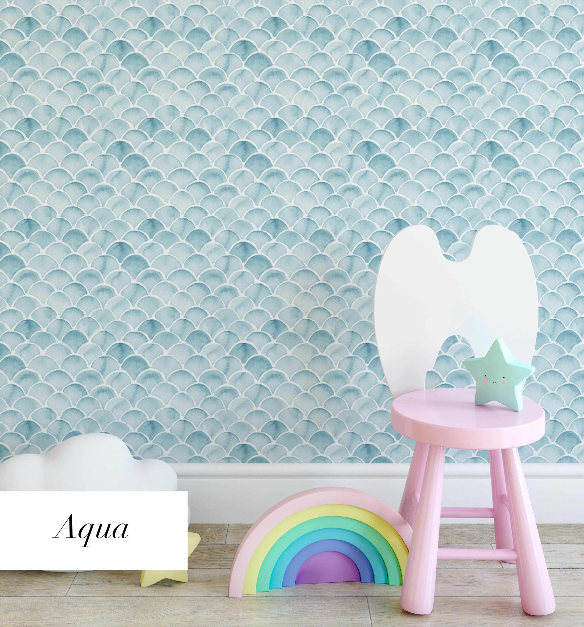 Mermaid Scales Wallpaper | 4 Colour Options-Wallpaper-Buy Kids Removable Wallpaper Online Our Custom Made Children√¢‚Ç¨‚Ñ¢s Wallpapers Are A Fun Way To Decorate And Enhance Boys Bedroom Decor And Girls Bedrooms They Are An Amazing Addition To Your Kids Bedroom Walls Our Collection of Kids Wallpaper Is Sure To Transform Your Kids Rooms Interior Style From Pink Wallpaper To Dinosaur Wallpaper Even Marble Wallpapers For Teen Boys Shop Peel And Stick Wallpaper Online Today With Olive et Oriel