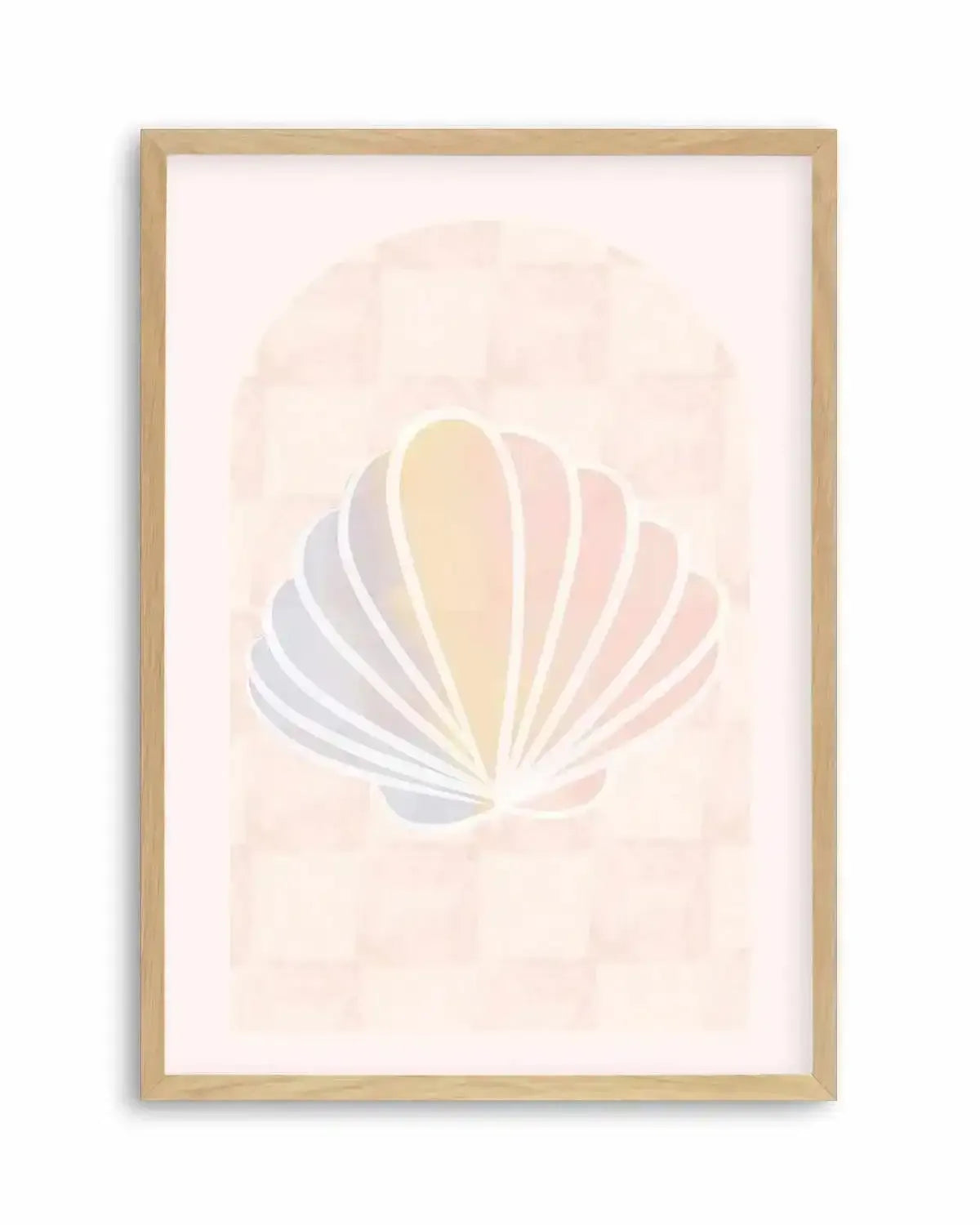 Mermaid Themed Shell Art Girls Pink Toned Room Framed Print or Poster ...