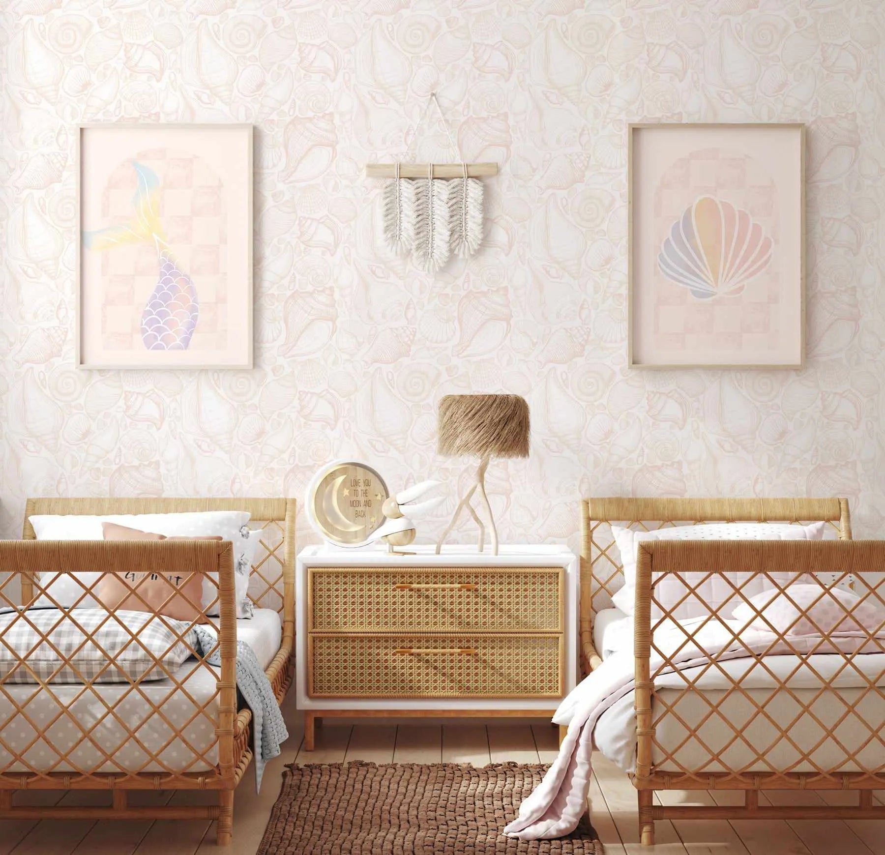 Mermaid Shells Wallpaper-Wallpaper-Buy Kids Removable Wallpaper Online Our Custom Made Children√¢‚Ç¨‚Ñ¢s Wallpapers Are A Fun Way To Decorate And Enhance Boys Bedroom Decor And Girls Bedrooms They Are An Amazing Addition To Your Kids Bedroom Walls Our Collection of Kids Wallpaper Is Sure To Transform Your Kids Rooms Interior Style From Pink Wallpaper To Dinosaur Wallpaper Even Marble Wallpapers For Teen Boys Shop Peel And Stick Wallpaper Online Today With Olive et Oriel