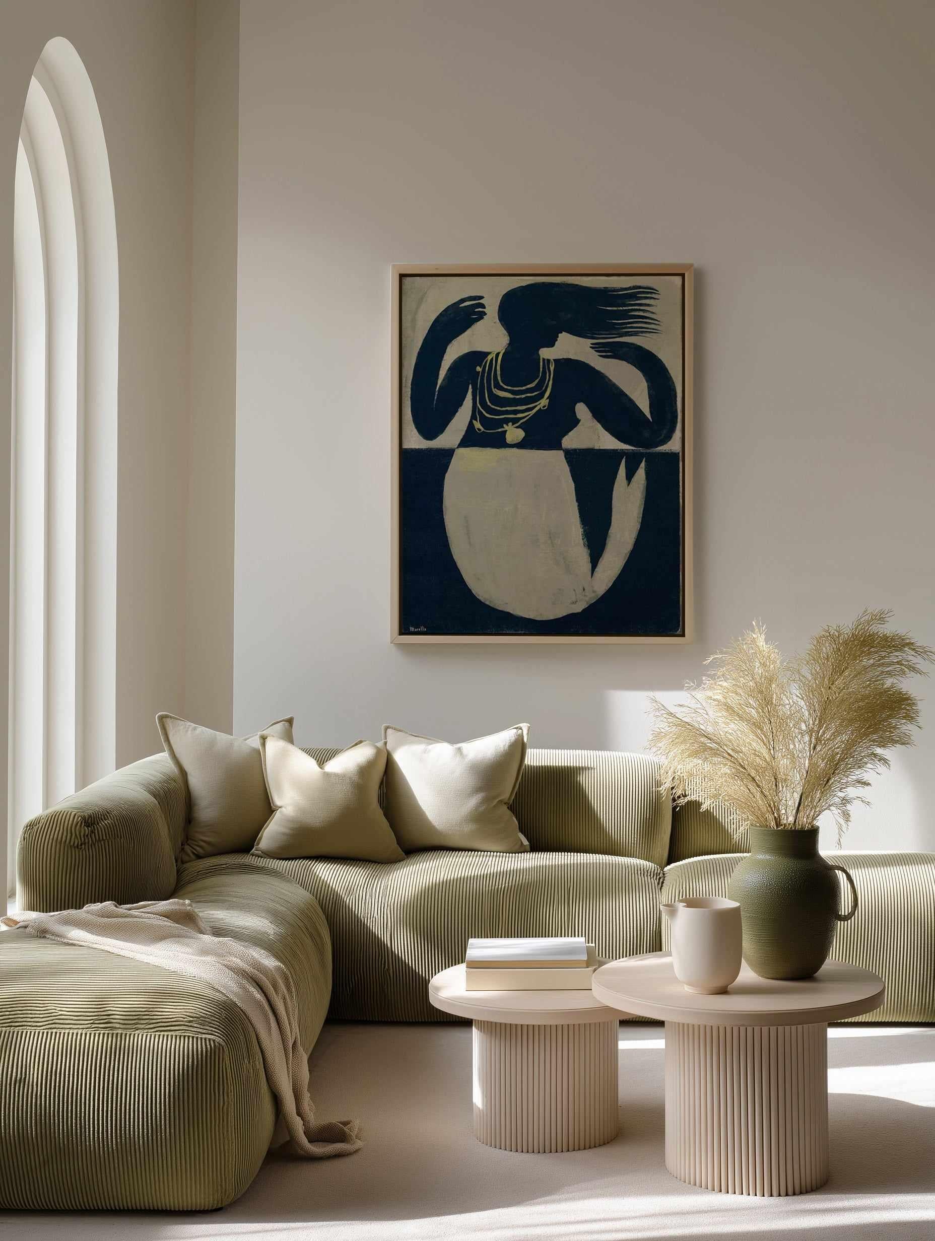 Mermaid by Marco Marella | Framed Canvas Art Print from Olive et Oriel where you can shop wallpaper and artworks online