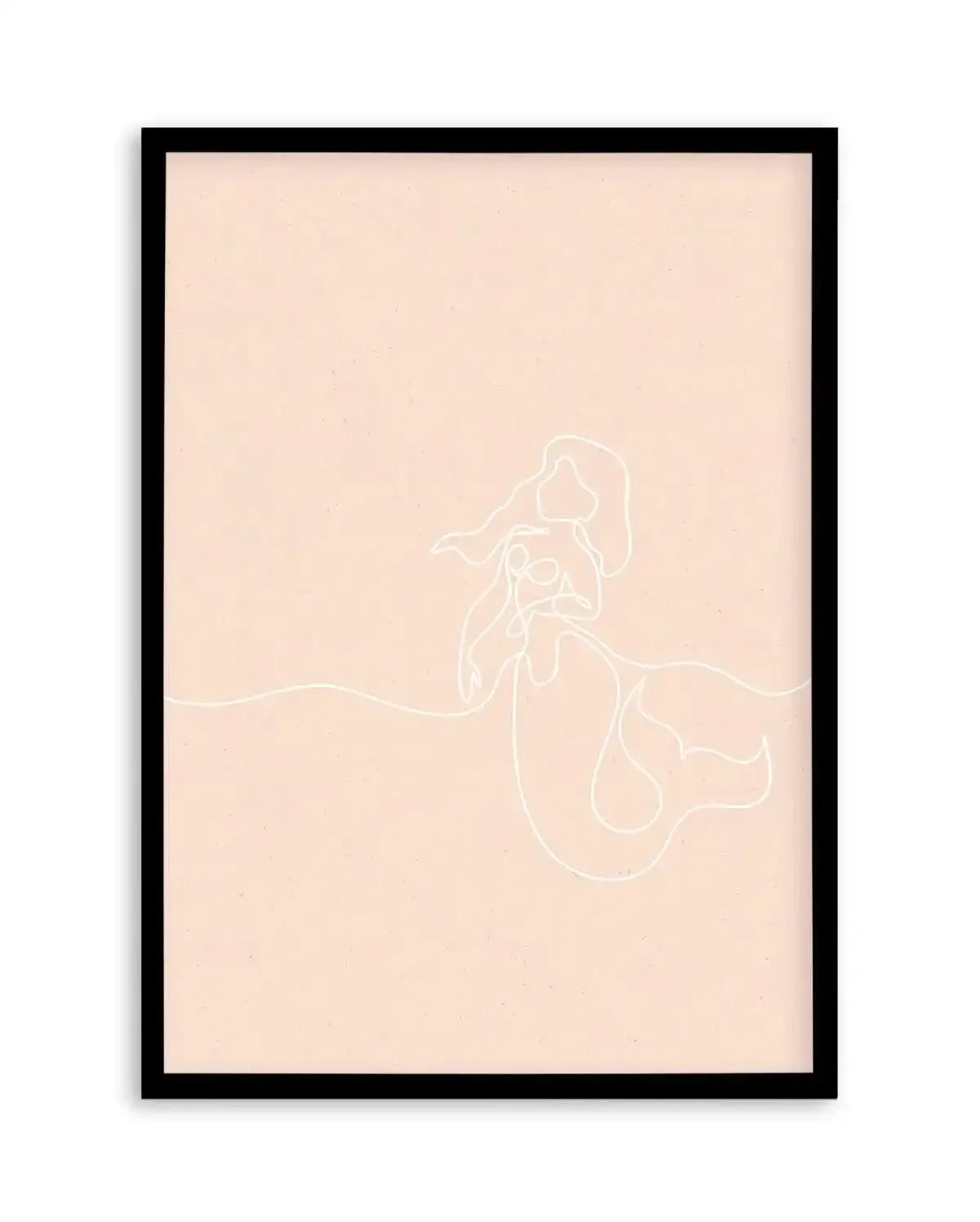 Mermaid Line Art I Art Print-PRINT-Olive et Oriel-Olive et Oriel-Buy-Australian-Art-Prints-Online-with-Olive-et-Oriel-Your-Artwork-Specialists-Austrailia-Decorate-With-Coastal-Photo-Wall-Art-Prints-From-Our-Beach-House-Artwork-Collection-Fine-Poster-and-Framed-Artwork