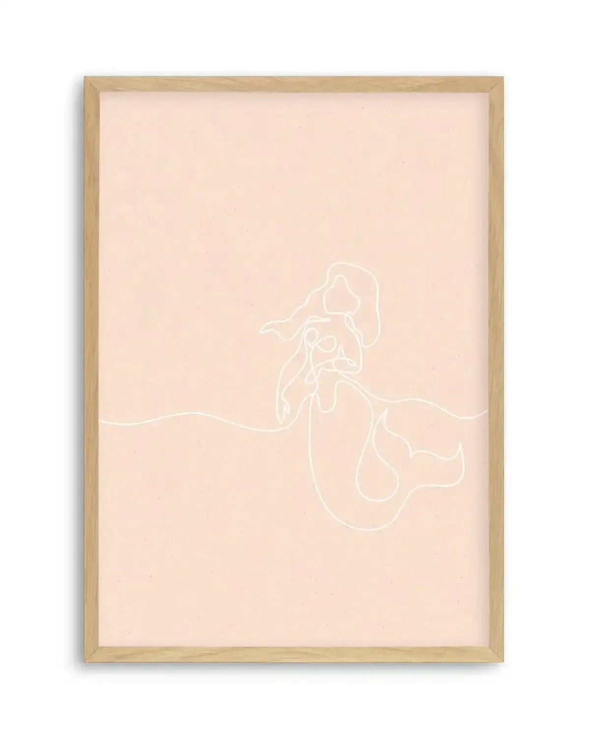 Mermaid Line Art I Art Print-PRINT-Olive et Oriel-Olive et Oriel-Buy-Australian-Art-Prints-Online-with-Olive-et-Oriel-Your-Artwork-Specialists-Austrailia-Decorate-With-Coastal-Photo-Wall-Art-Prints-From-Our-Beach-House-Artwork-Collection-Fine-Poster-and-Framed-Artwork