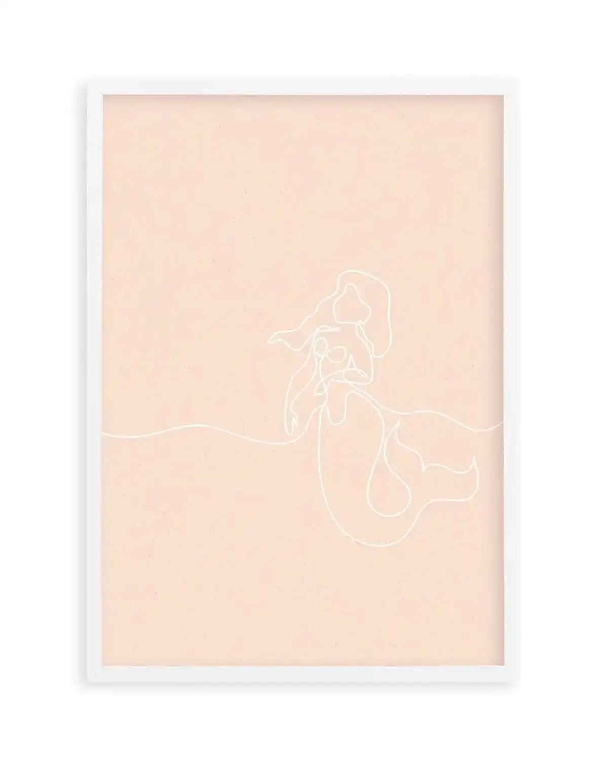 Mermaid Line Art I Art Print-PRINT-Olive et Oriel-Olive et Oriel-Buy-Australian-Art-Prints-Online-with-Olive-et-Oriel-Your-Artwork-Specialists-Austrailia-Decorate-With-Coastal-Photo-Wall-Art-Prints-From-Our-Beach-House-Artwork-Collection-Fine-Poster-and-Framed-Artwork