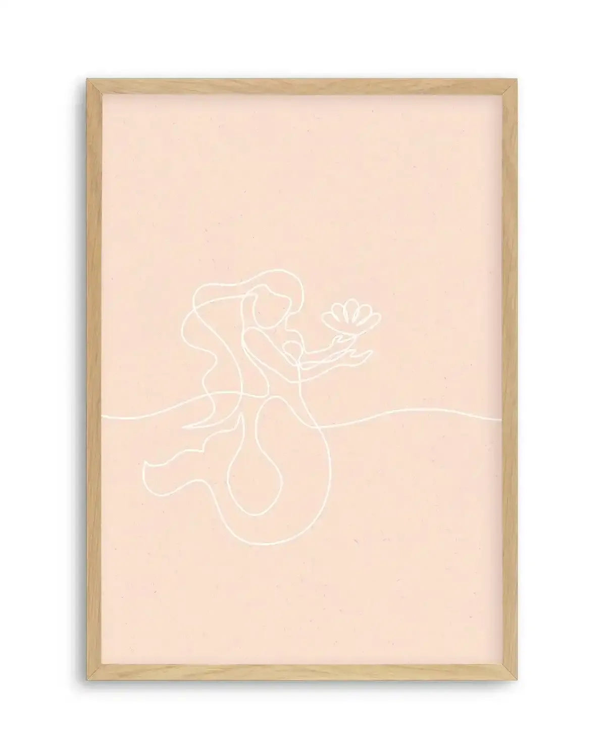 Mermaid Line Art II Art Print-PRINT-Olive et Oriel-Olive et Oriel-Buy-Australian-Art-Prints-Online-with-Olive-et-Oriel-Your-Artwork-Specialists-Austrailia-Decorate-With-Coastal-Photo-Wall-Art-Prints-From-Our-Beach-House-Artwork-Collection-Fine-Poster-and-Framed-Artwork