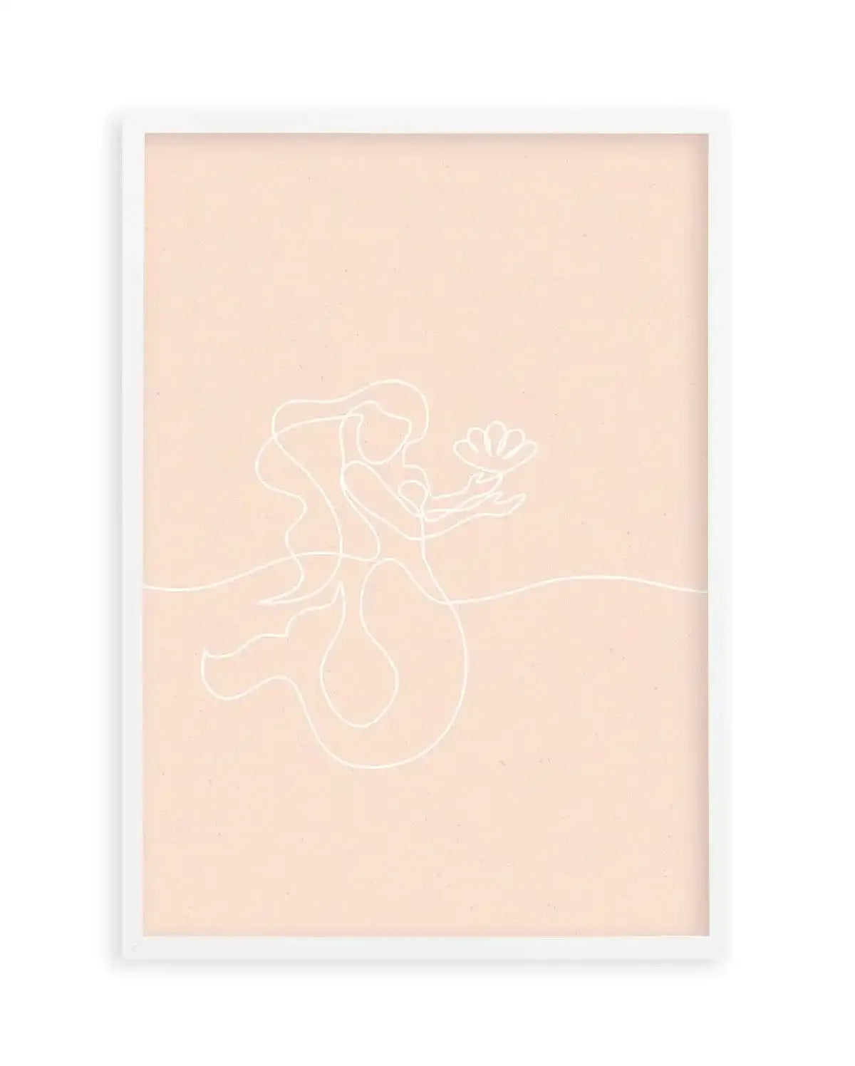 Mermaid Line Art II Art Print-PRINT-Olive et Oriel-Olive et Oriel-Buy-Australian-Art-Prints-Online-with-Olive-et-Oriel-Your-Artwork-Specialists-Austrailia-Decorate-With-Coastal-Photo-Wall-Art-Prints-From-Our-Beach-House-Artwork-Collection-Fine-Poster-and-Framed-Artwork