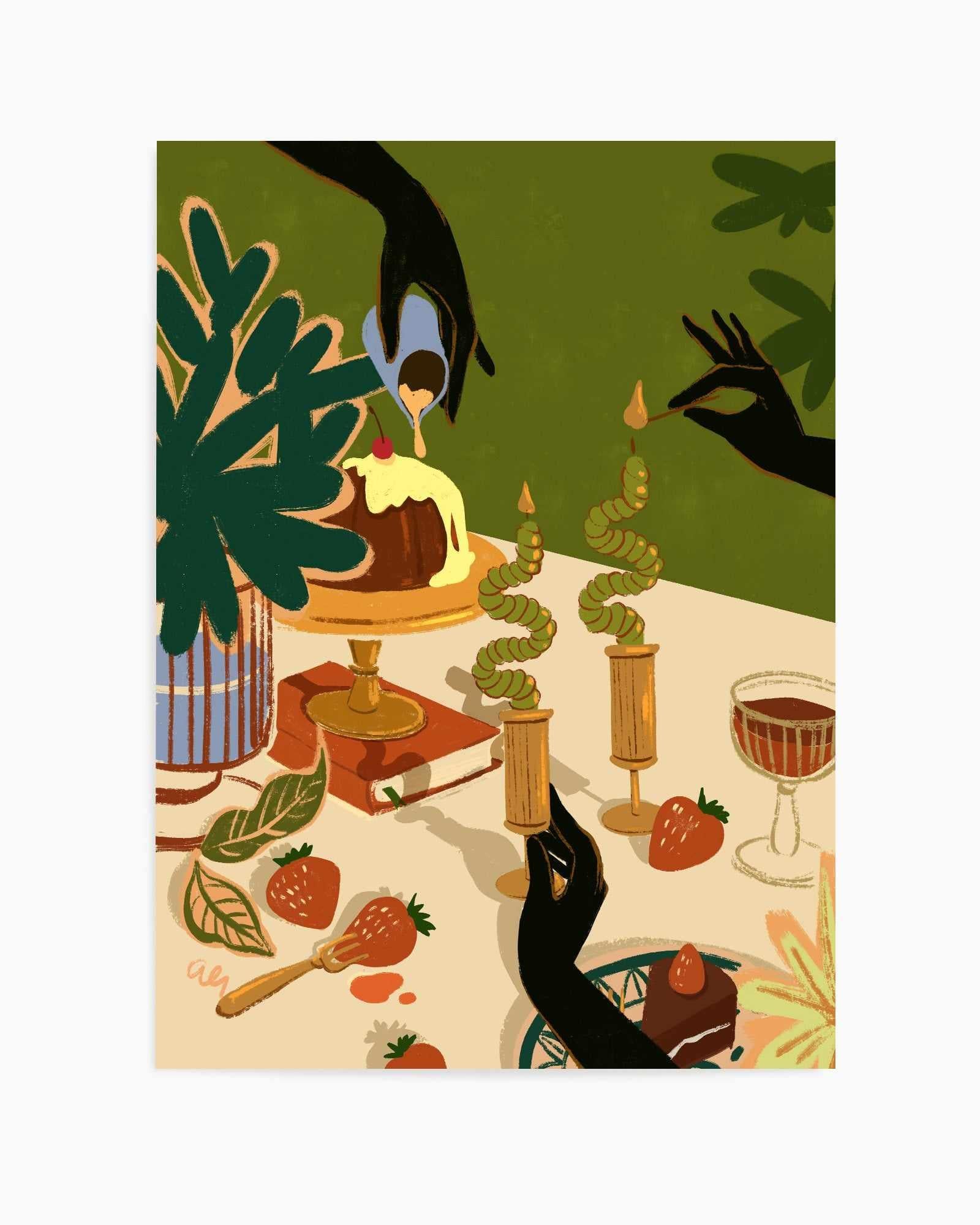 Merry Feast by Arty Guava | Art Print from Olive et Oriel where you can shop wallpaper and artworks online