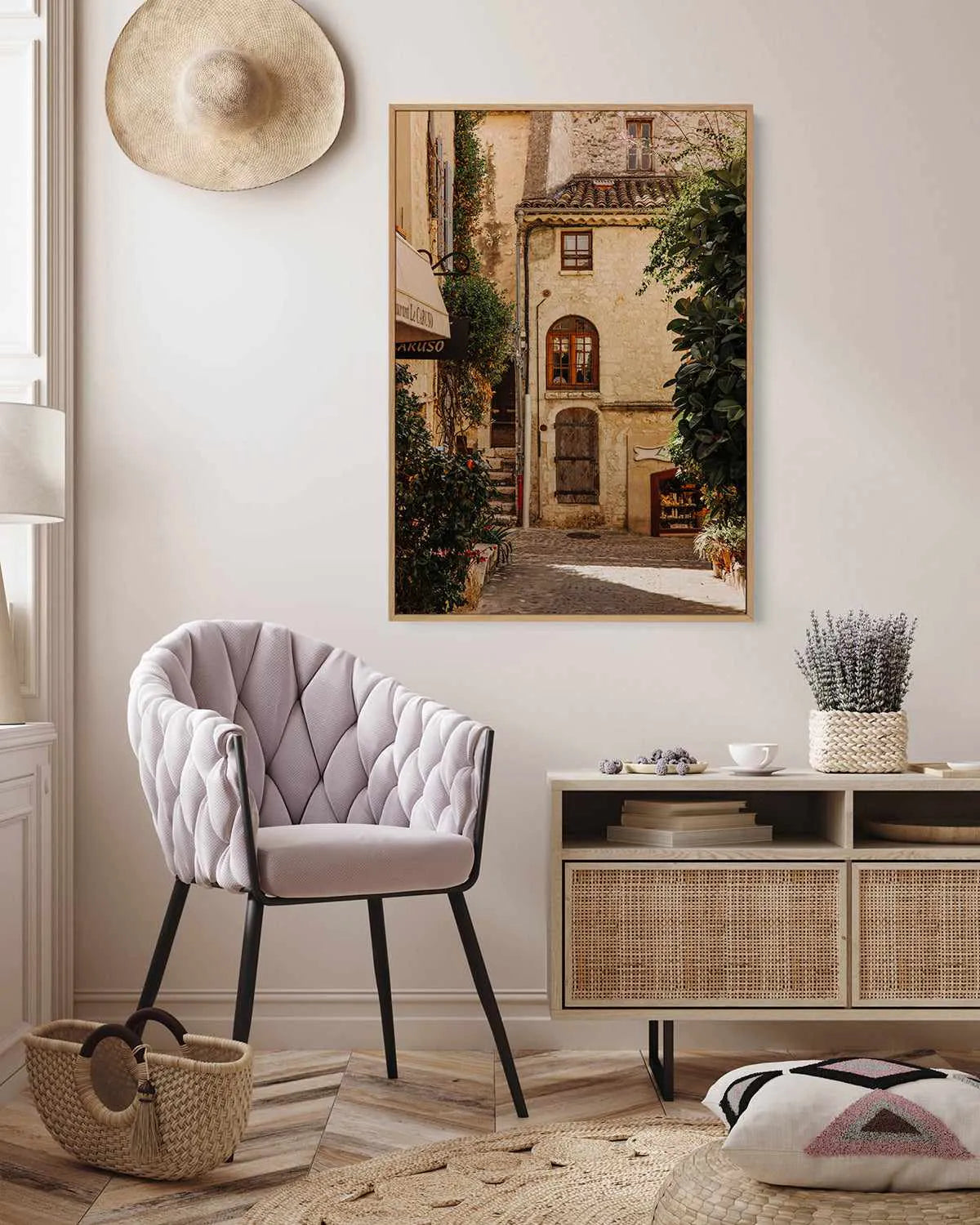 Mid Town Provence by Jovani Demetrie | Framed Canvas Art Print from Olive et Oriel where you can shop wallpaper and artworks online