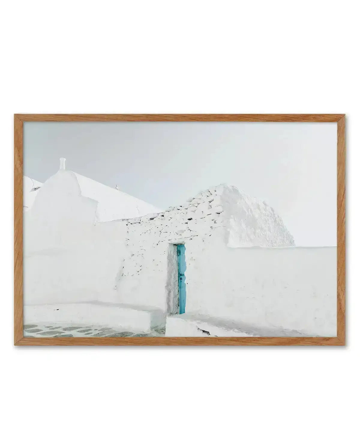 Midday In Mykonos Art Print-Shop Greece Wall Art Prints Online with Olive et Oriel - Our collection of Greek Islands art prints offer unique wall art including blue domes of Santorini in Oia, mediterranean sea prints and incredible posters from Milos and other Greece landscape photography - this collection will add mediterranean blue to your home, perfect for updating the walls in coastal, beach house style. There is Greece art on canvas and extra large wall art with fast, free shipping across A