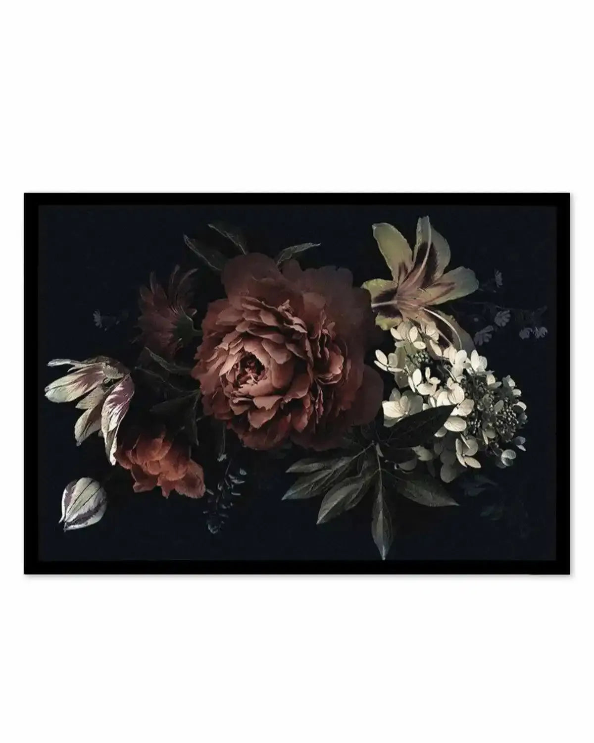 Midnight Botanica Illustration LS Art Print from Olive et Oriel where you can shop wallpaper and artworks online