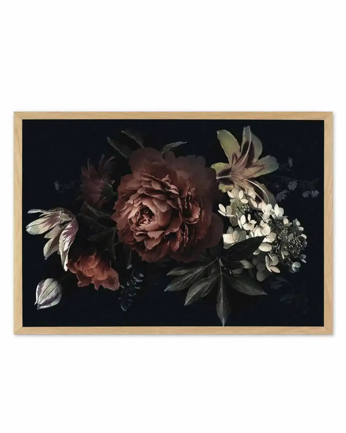 Midnight Botanica Illustration LS Art Print from Olive et Oriel where you can shop wallpaper and artworks online