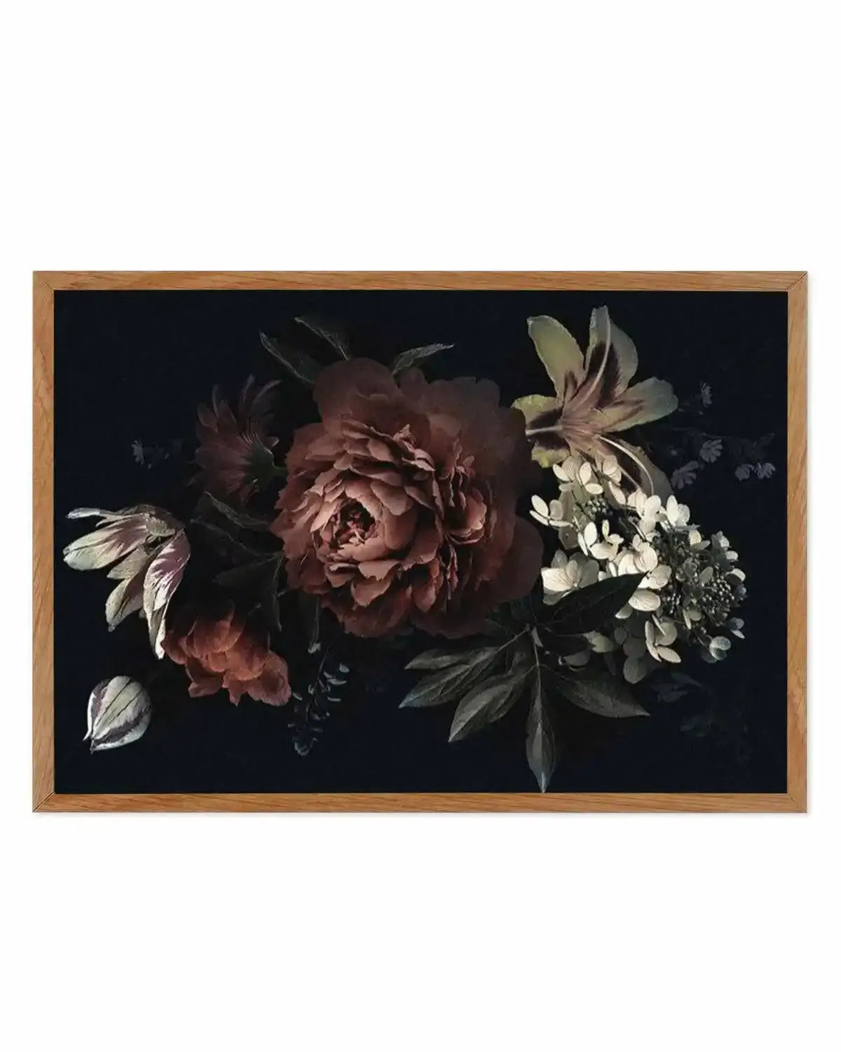 Midnight Botanica Illustration LS Art Print from Olive et Oriel where you can shop wallpaper and artworks online