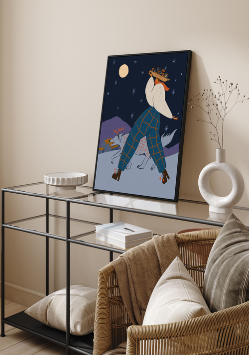 Midnight Harvest by Arty Guava | Framed Canvas Art Print