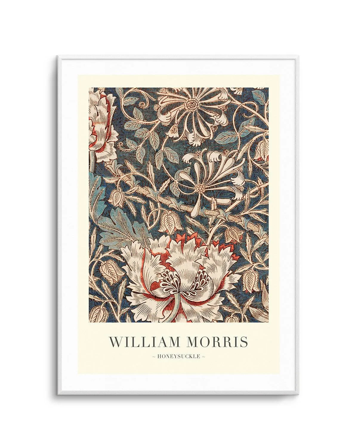 Midnight Honeysuckle by William Morris Art Print from Olive et Oriel where you can shop wallpaper and artworks online