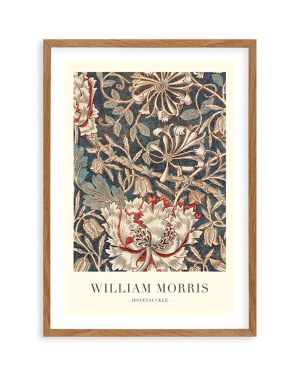 Midnight Honeysuckle by William Morris Art Print from Olive et Oriel where you can shop wallpaper and artworks online