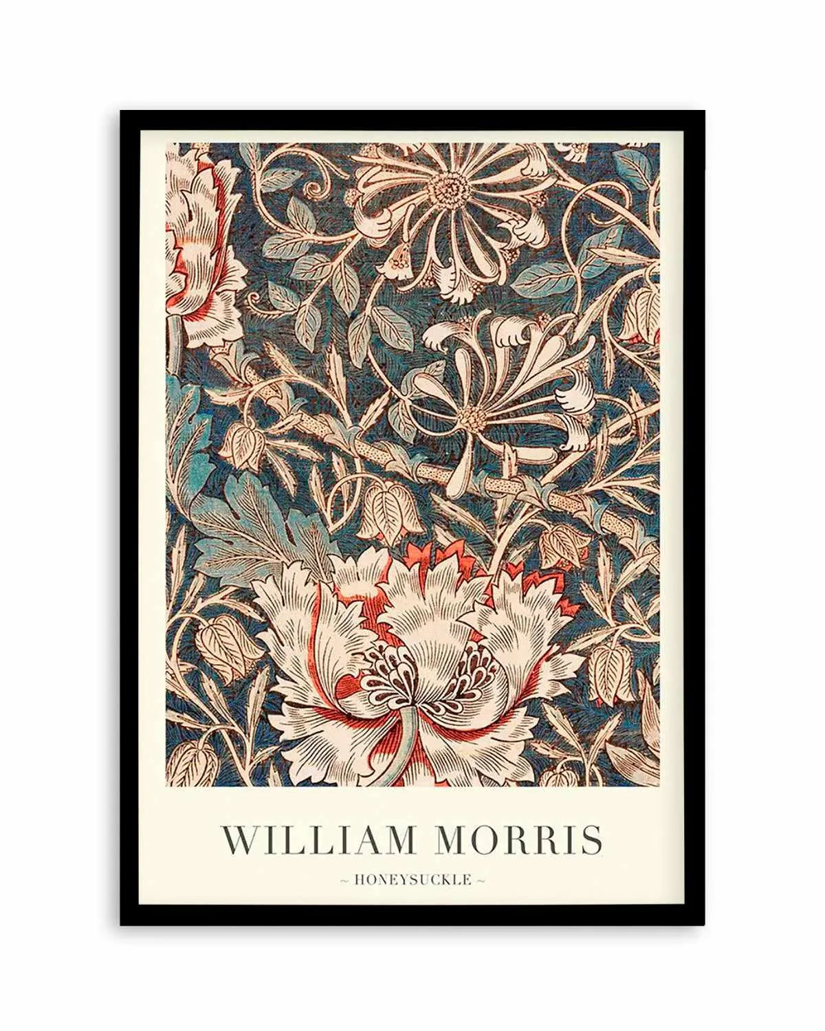 Midnight Honeysuckle by William Morris Art Print from Olive et Oriel where you can shop wallpaper and artworks online