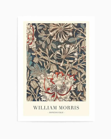 Midnight Honeysuckle by William Morris Art Print from Olive et Oriel where you can shop wallpaper and artworks online