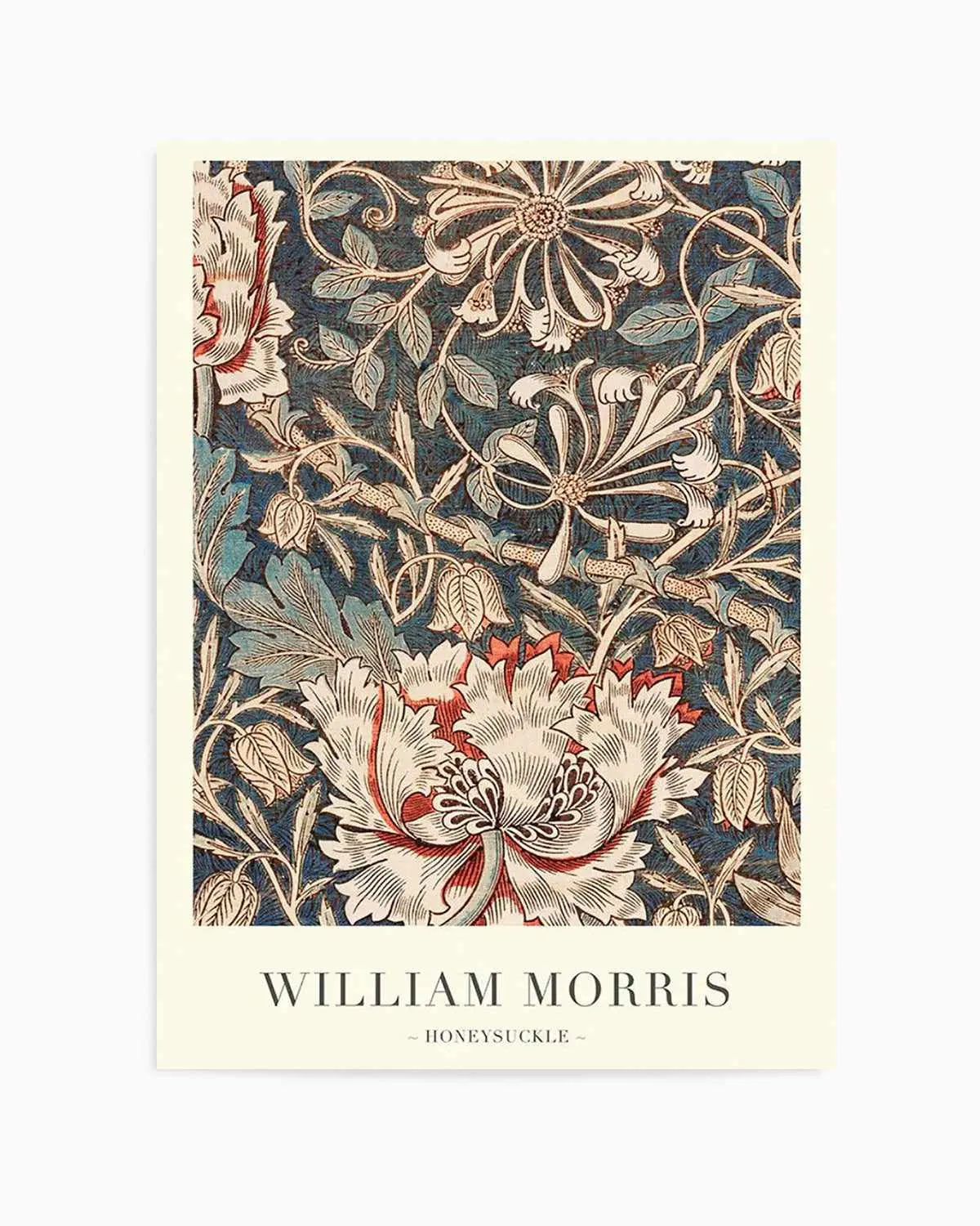 Midnight Honeysuckle by William Morris Art Print from Olive et Oriel where you can shop wallpaper and artworks online