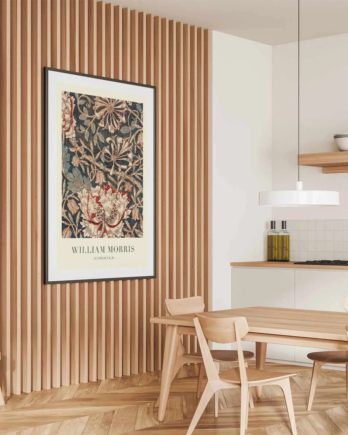 Midnight Honeysuckle by William Morris Art Print from Olive et Oriel where you can shop wallpaper and artworks online