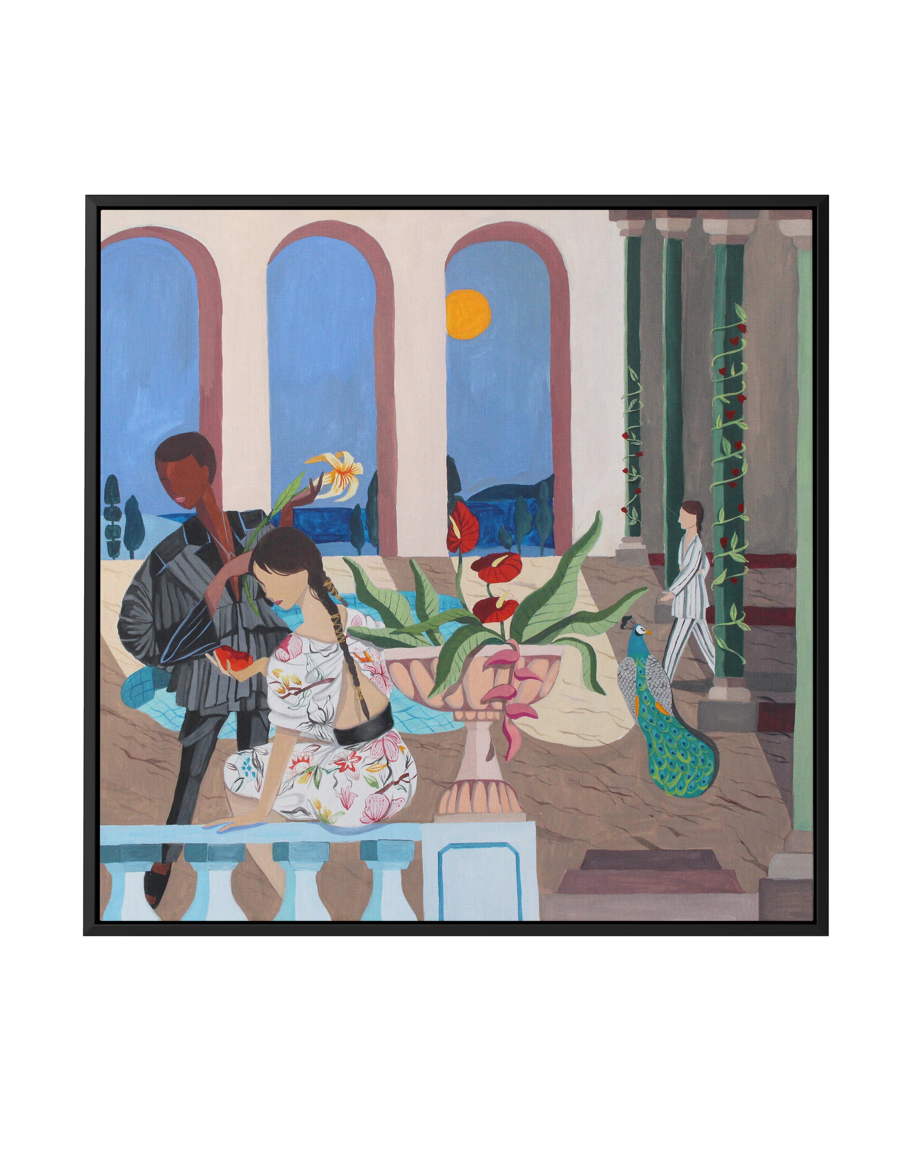 Midnight Rendenvous by Arty Guava | Framed Canvas Art Print from Olive et Oriel where you can shop wallpaper and artworks online